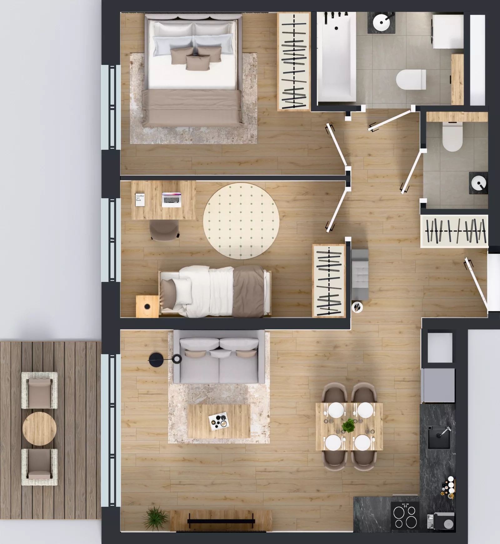 3 pokoje, mieszkanie 54,08 m², piętro 5, oferta nr D.280, Centralna Vita etap III, Kraków, Czyżyny, ul. Ciesielskiego