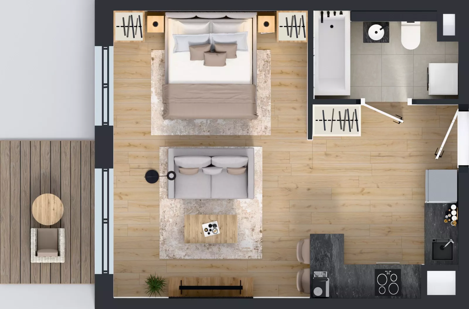 1 pokój, mieszkanie 33,86 m², piętro 6, oferta nr D.285, Centralna Vita etap III, Kraków, Czyżyny, ul. Ciesielskiego