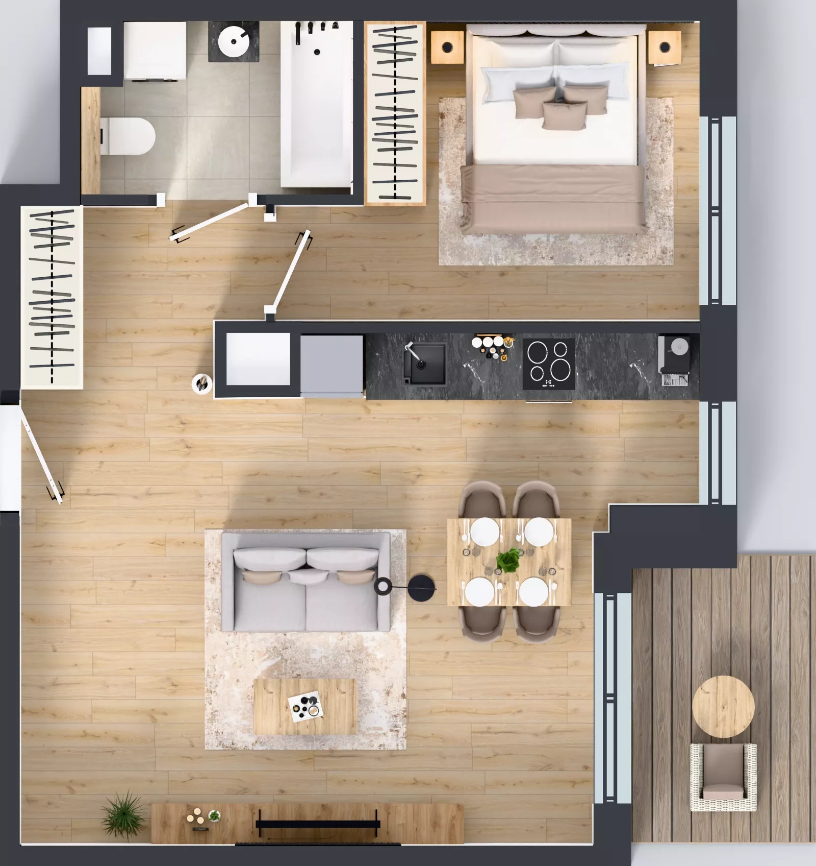 2 pokoje, mieszkanie 45,50 m², piętro 6, oferta nr D.290, Centralna Vita etap III, Kraków, Czyżyny, ul. Ciesielskiego