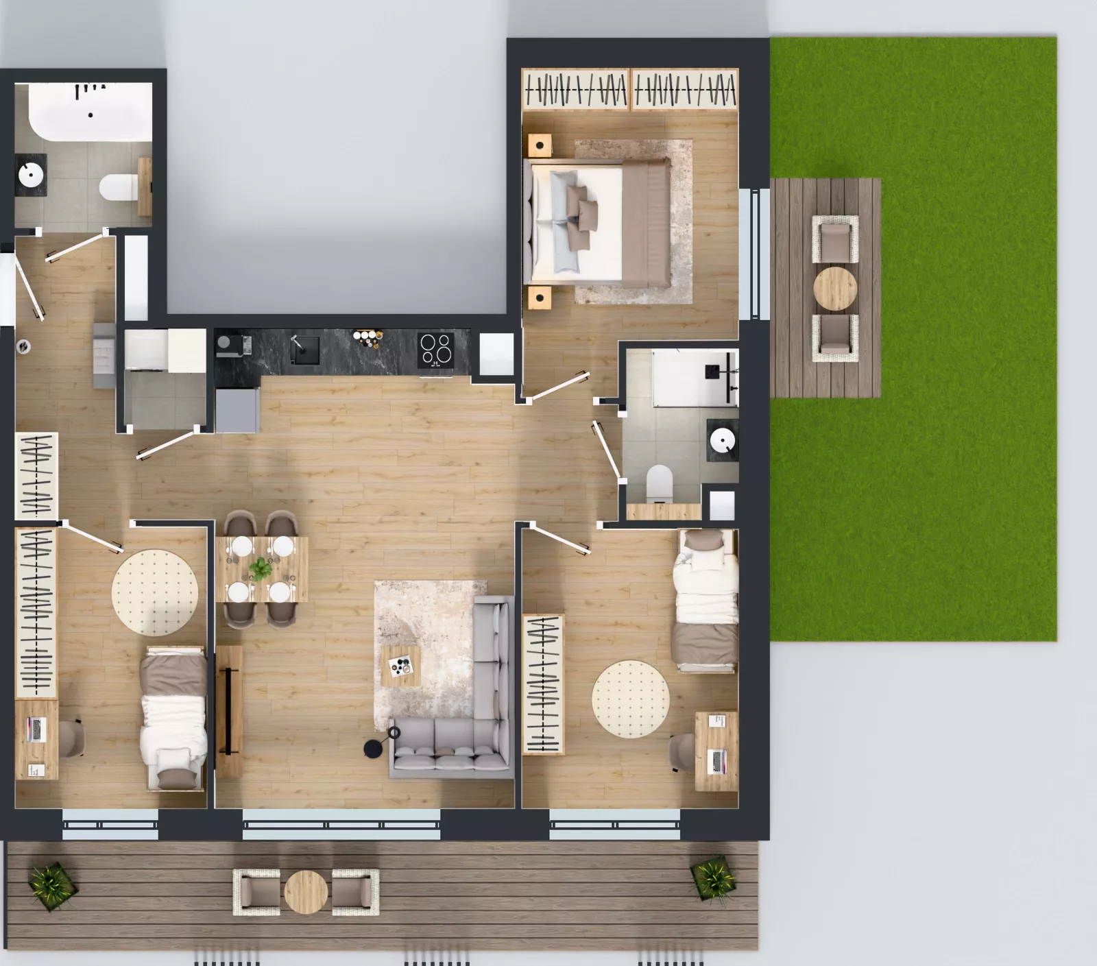 4 pokoje, mieszkanie 78,77 m², piętro 1, oferta nr A.1.1, Żywiecka Vita, Gdańsk, Wrzeszcz, Wrzeszcz Dolny, ul. Żywiecka 2C