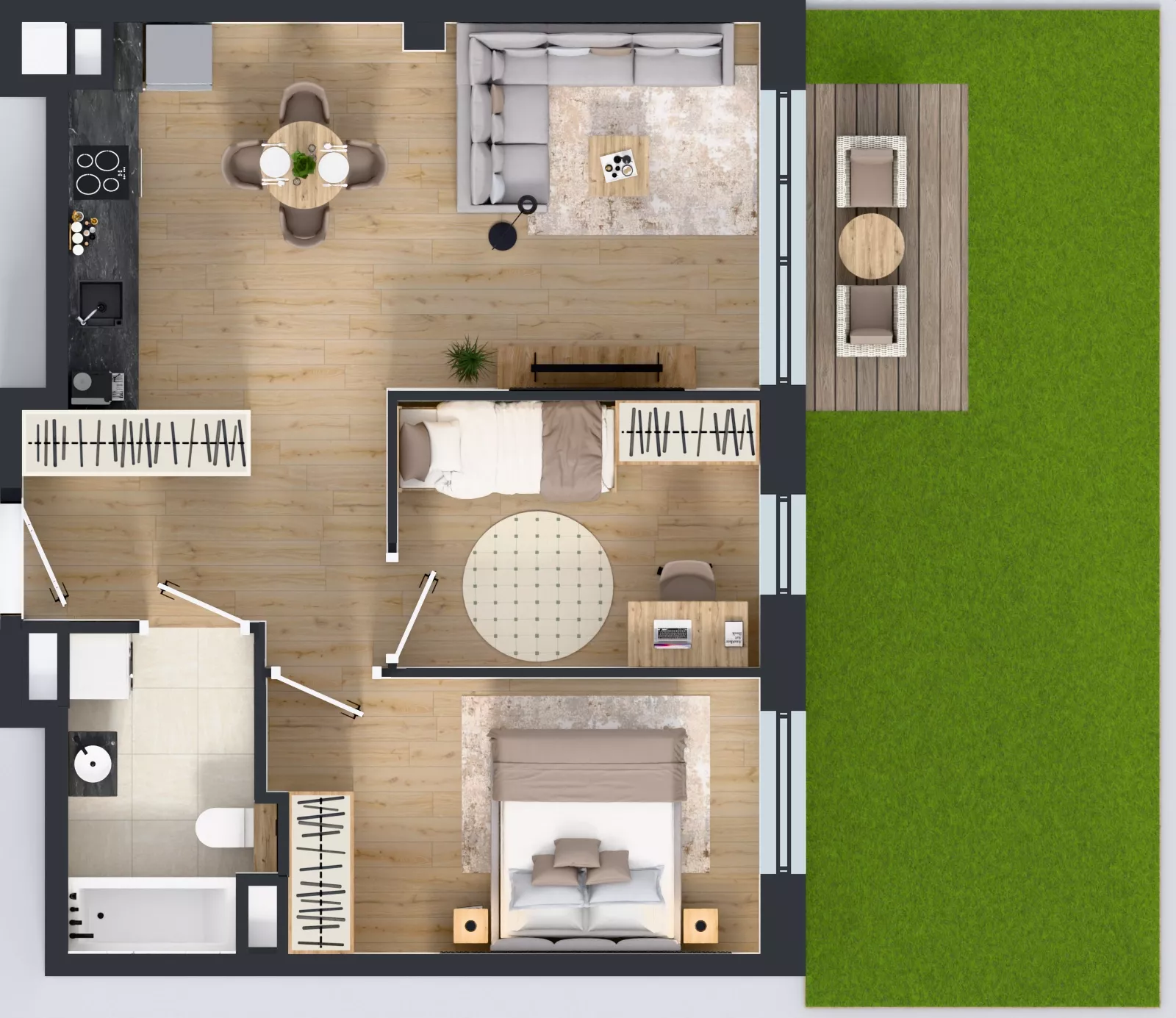 3 pokoje, mieszkanie 52,50 m², piętro 1, oferta nr A.1.8, Żywiecka Vita, Gdańsk, Wrzeszcz, Wrzeszcz Dolny, ul. Żywiecka 2C