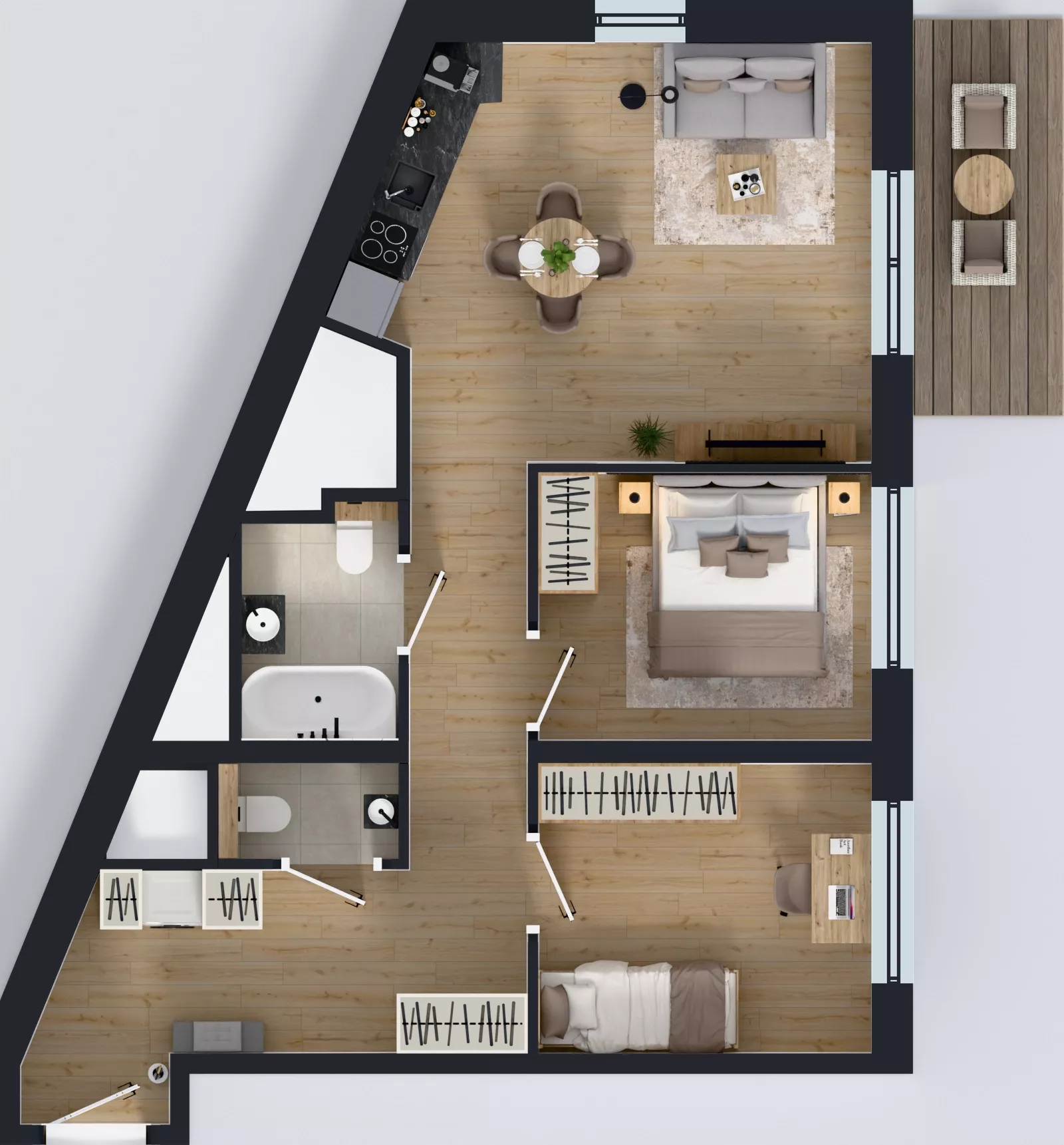 3 pokoje, mieszkanie 58,37 m², piętro 10, oferta nr A.10.4, Żywiecka Vita, Gdańsk, Wrzeszcz, Wrzeszcz Dolny, ul. Żywiecka 2C