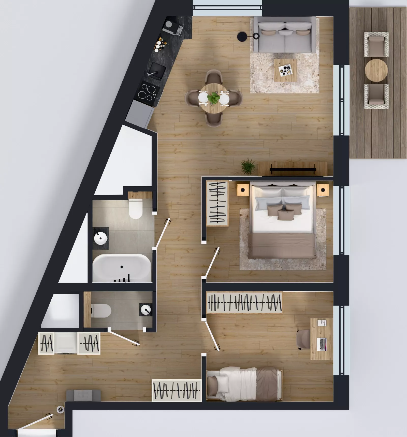 3 pokoje, mieszkanie 58,37 m², piętro 11, oferta nr A.11.3, Żywiecka Vita, Gdańsk, Wrzeszcz, Wrzeszcz Dolny, ul. Żywiecka 2C