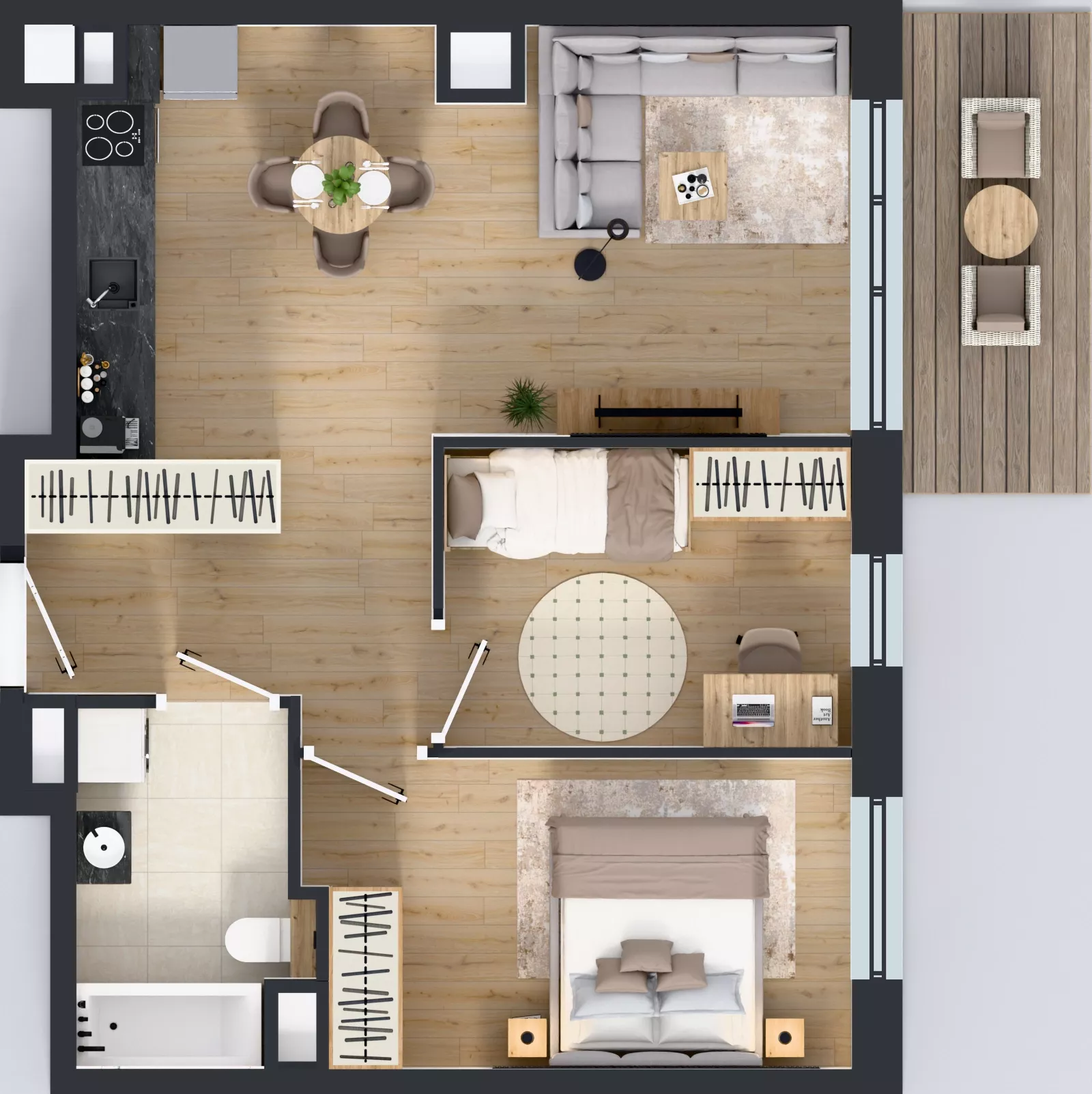 3 pokoje, mieszkanie 52,52 m², piętro 11, oferta nr A.11.4, Żywiecka Vita, Gdańsk, Wrzeszcz, Wrzeszcz Dolny, ul. Żywiecka 2C