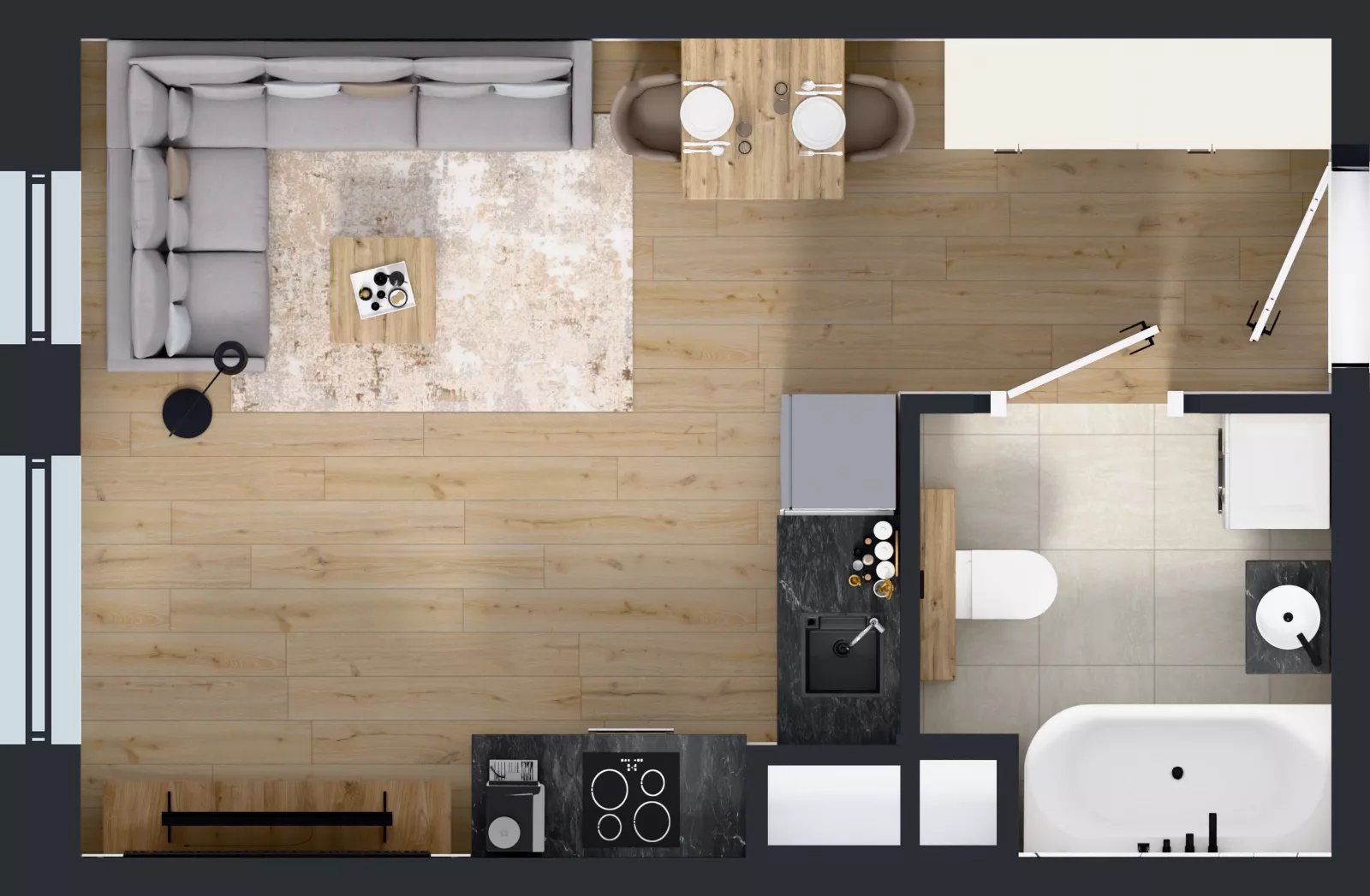 1 pokój, mieszkanie 26,52 m², piętro 2, oferta nr A.2.5, Żywiecka Vita, Gdańsk, Wrzeszcz, Wrzeszcz Dolny, ul. Żywiecka 2C