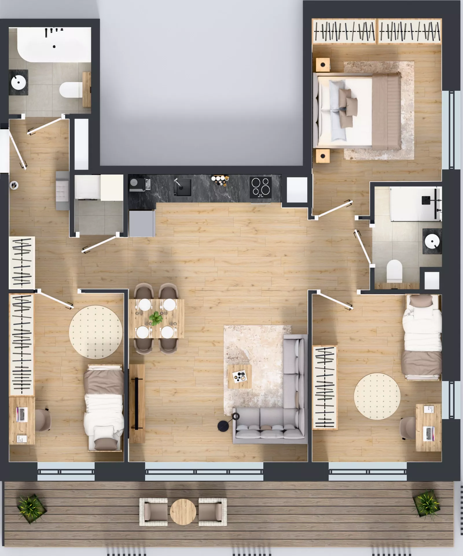 4 pokoje, mieszkanie 78,77 m², piętro 3, oferta nr A.3.1, Żywiecka Vita, Gdańsk, Wrzeszcz, Wrzeszcz Dolny, ul. Żywiecka 2C