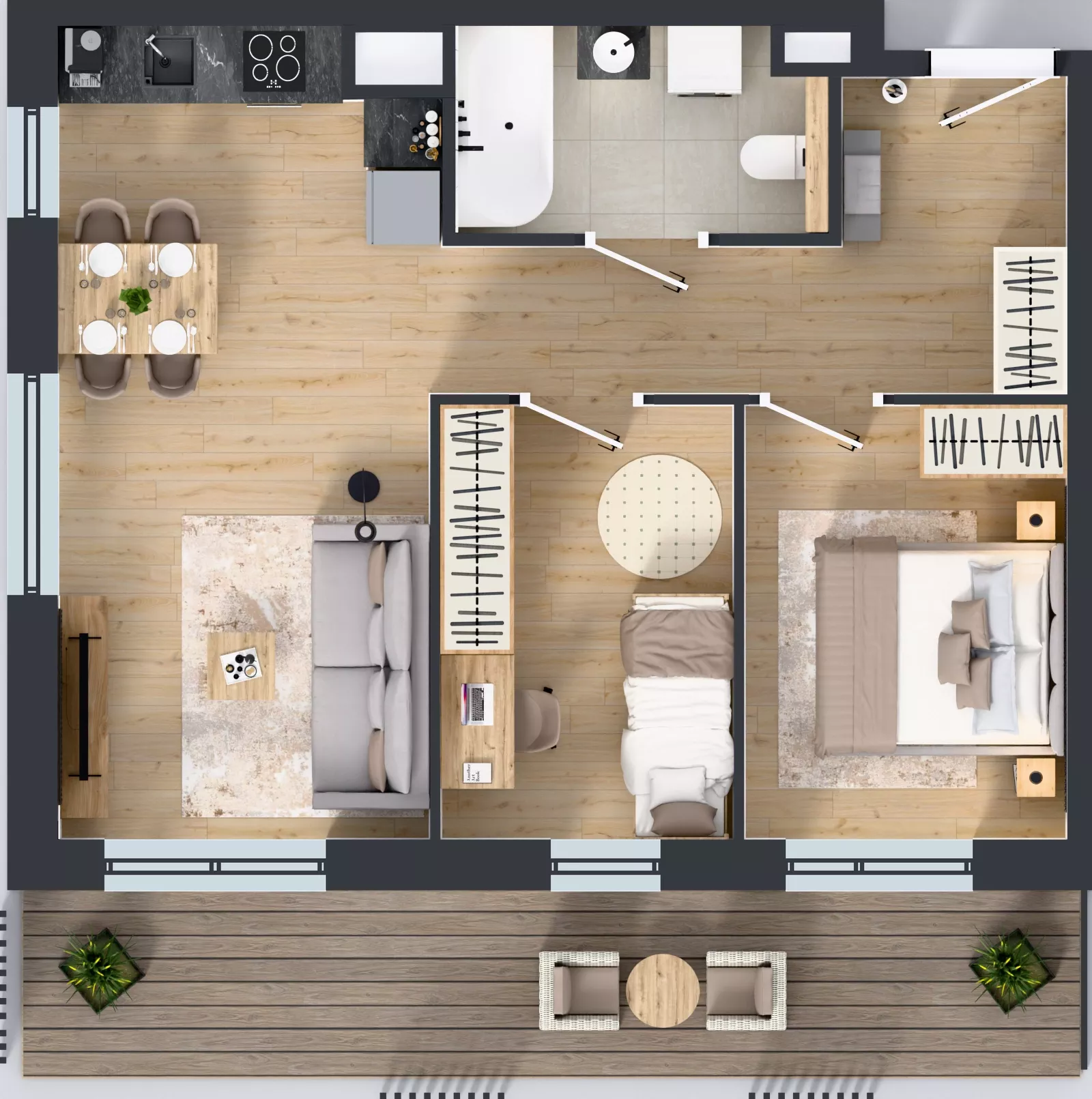 3 pokoje, mieszkanie 51,42 m², piętro 4, oferta nr A.4.2, Żywiecka Vita, Gdańsk, Wrzeszcz, Wrzeszcz Dolny, ul. Żywiecka 2C