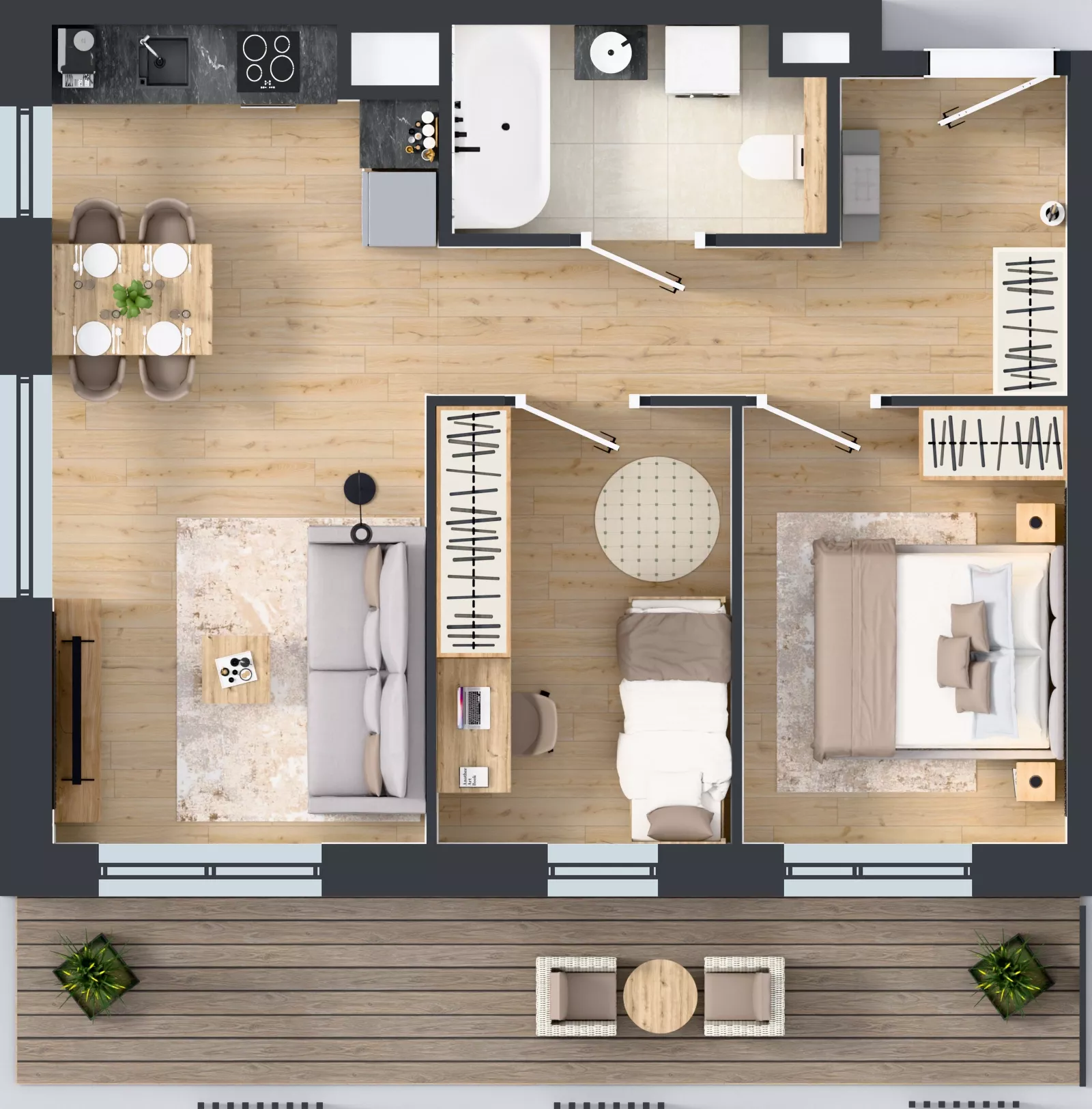 3 pokoje, mieszkanie 51,82 m², piętro 5, oferta nr A.5.2, Żywiecka Vita, Gdańsk, Wrzeszcz, Wrzeszcz Dolny, ul. Żywiecka 2C