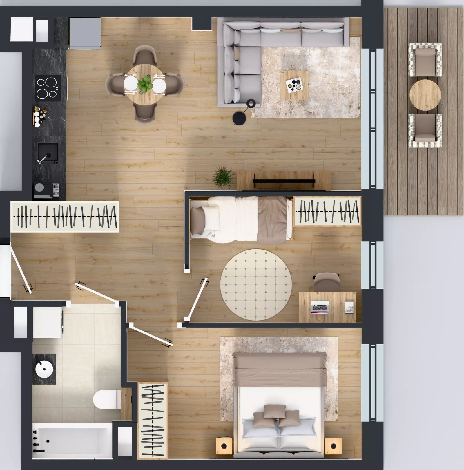 3 pokoje, mieszkanie 52,76 m², piętro 5, oferta nr A.5.8, Żywiecka Vita, Gdańsk, Wrzeszcz, Wrzeszcz Dolny, ul. Żywiecka 2C