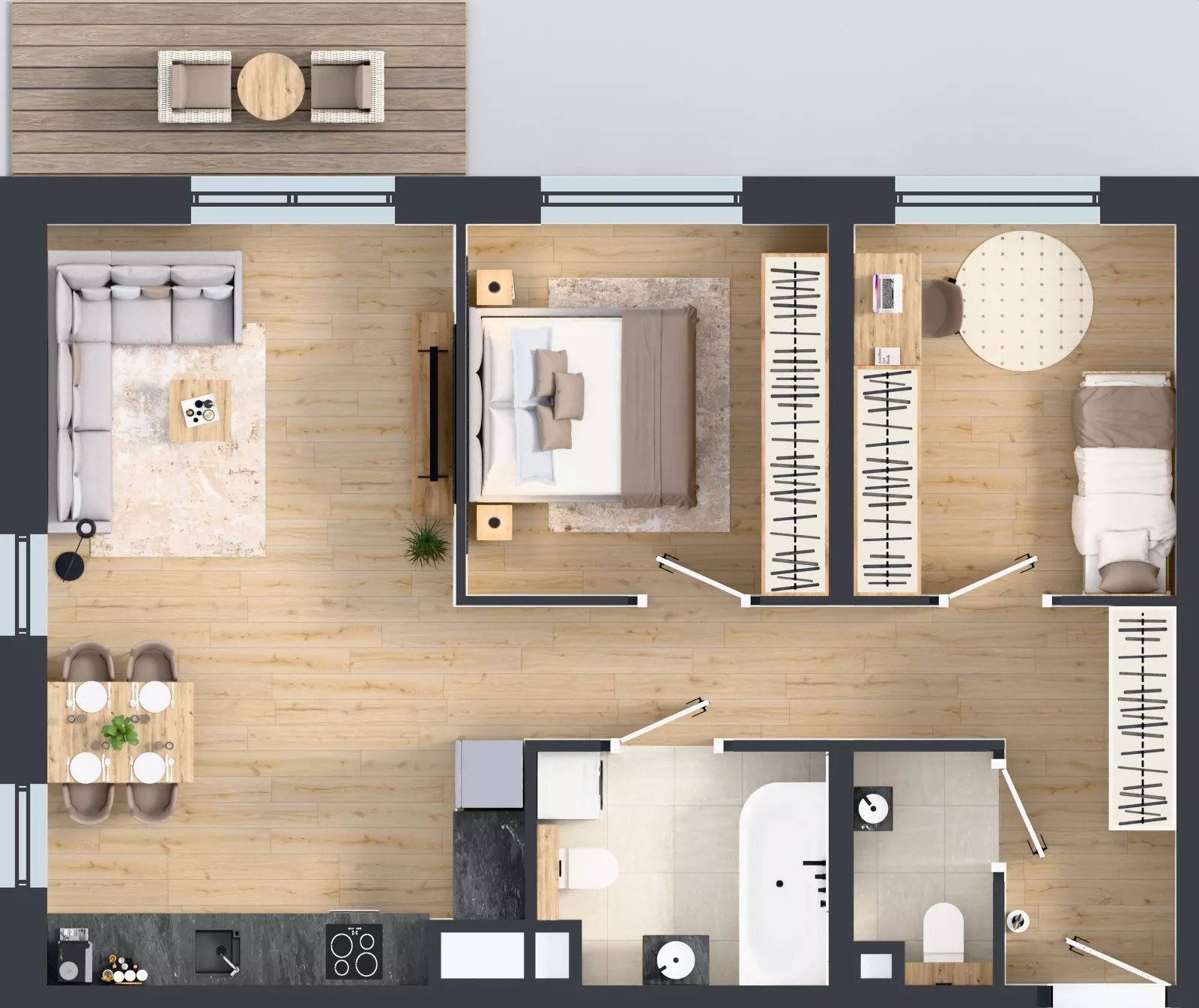 3 pokoje, mieszkanie 64,20 m², piętro 6, oferta nr A.6.7, Żywiecka Vita, Gdańsk, Wrzeszcz, Wrzeszcz Dolny, ul. Żywiecka 2C