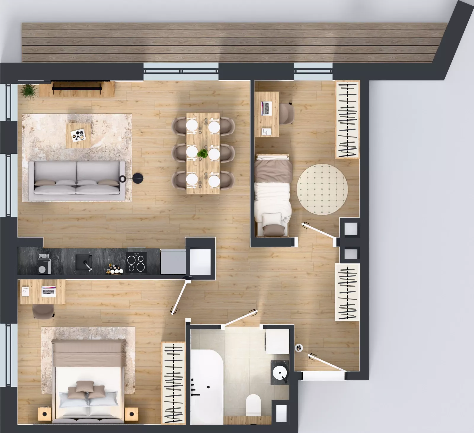 3 pokoje, mieszkanie 62,69 m², piętro 7, oferta nr A.7.6, Żywiecka Vita, Gdańsk, Wrzeszcz, Wrzeszcz Dolny, ul. Żywiecka 2C