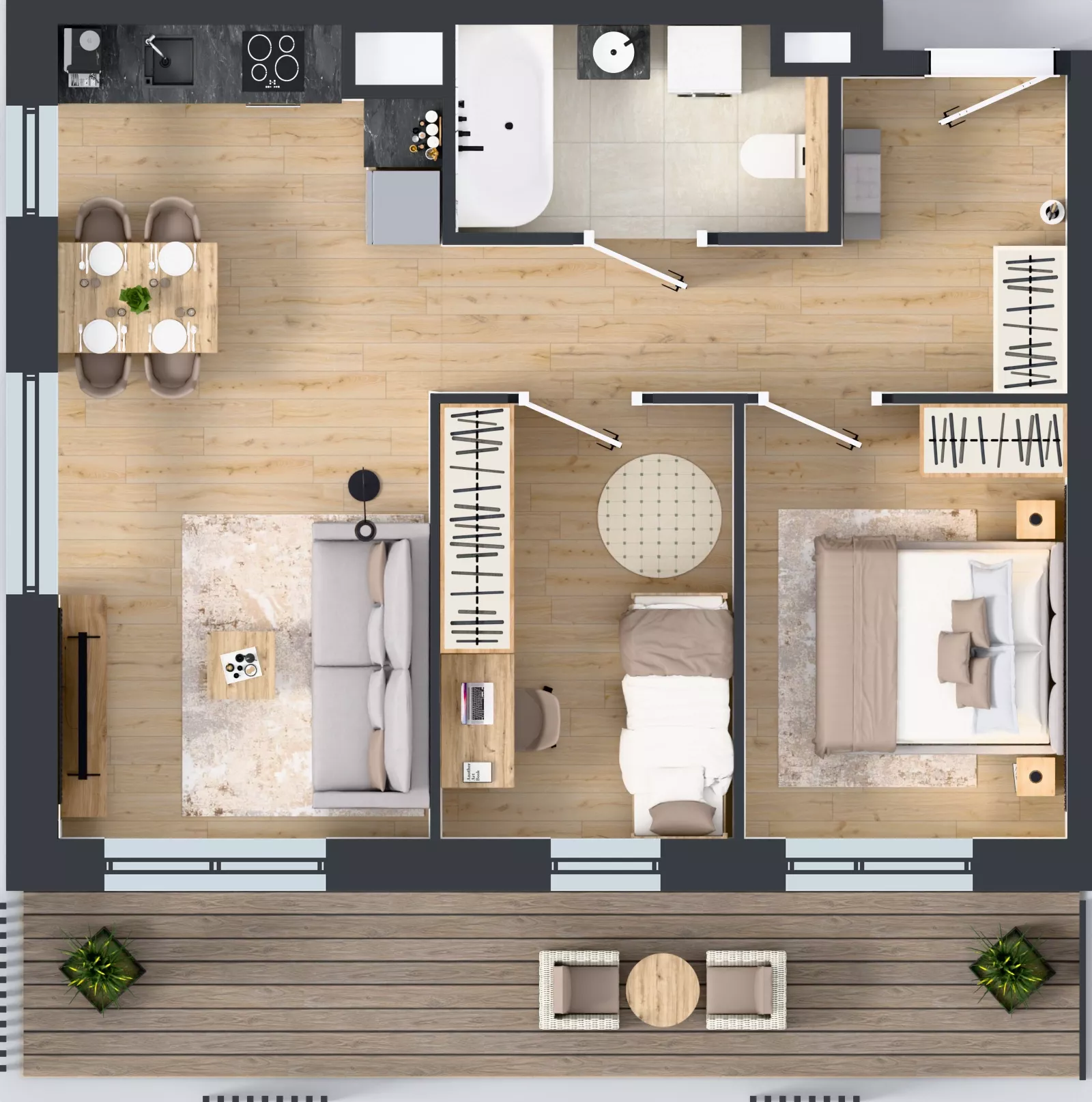 3 pokoje, mieszkanie 51,82 m², piętro 8, oferta nr A.8.2, Żywiecka Vita, Gdańsk, Wrzeszcz, Wrzeszcz Dolny, ul. Żywiecka 2C