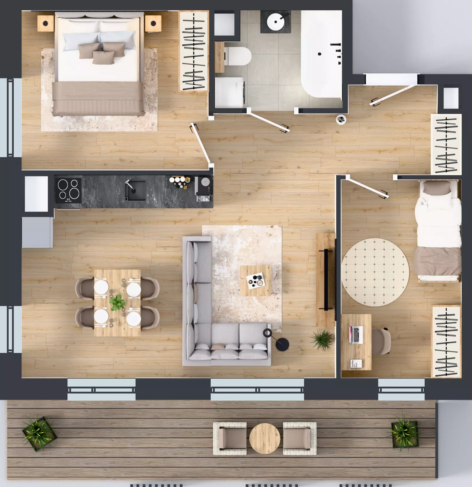 3 pokoje, mieszkanie 54,56 m², piętro 5, oferta nr B.5.5, Żywiecka Vita, Gdańsk, Wrzeszcz, Wrzeszcz Dolny, ul. Żywiecka 2C