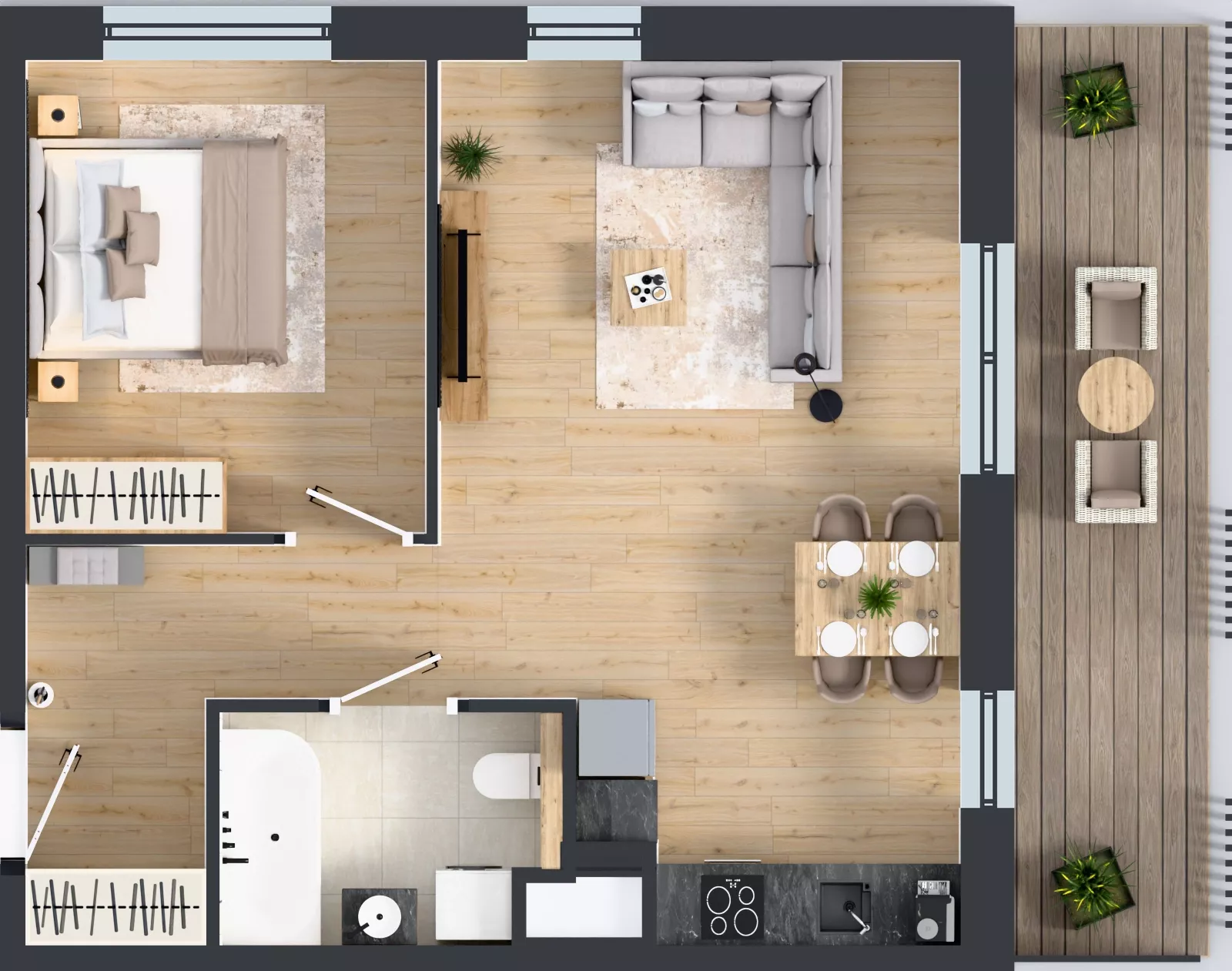 2 pokoje, mieszkanie 49,08 m², piętro 6, oferta nr B.6.2, Żywiecka Vita, Gdańsk, Wrzeszcz, Wrzeszcz Dolny, ul. Żywiecka 2C