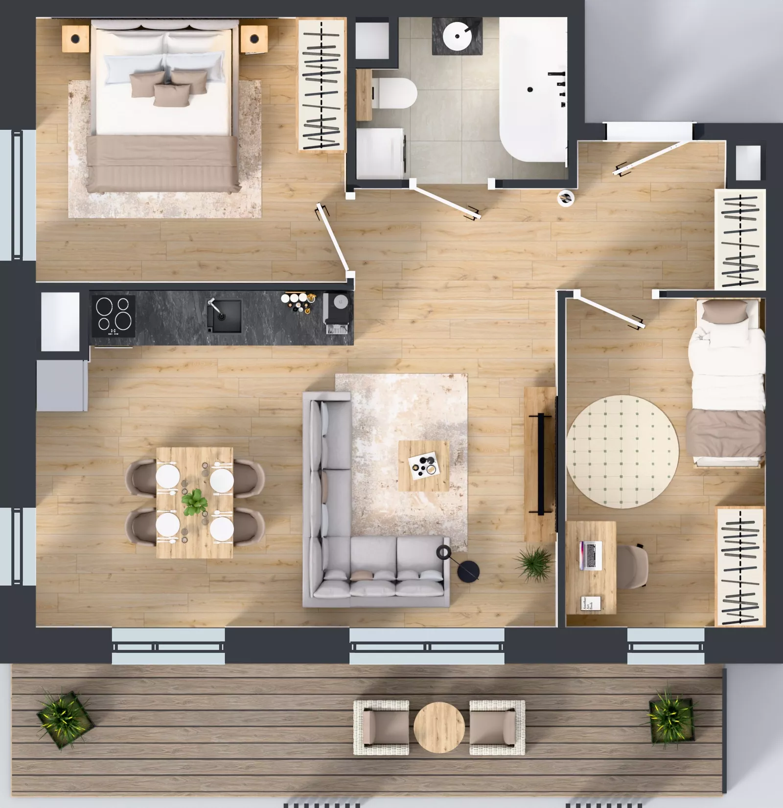 3 pokoje, mieszkanie 54,56 m², piętro 7, oferta nr B.7.5, Żywiecka Vita, Gdańsk, Wrzeszcz, Wrzeszcz Dolny, ul. Żywiecka 2C