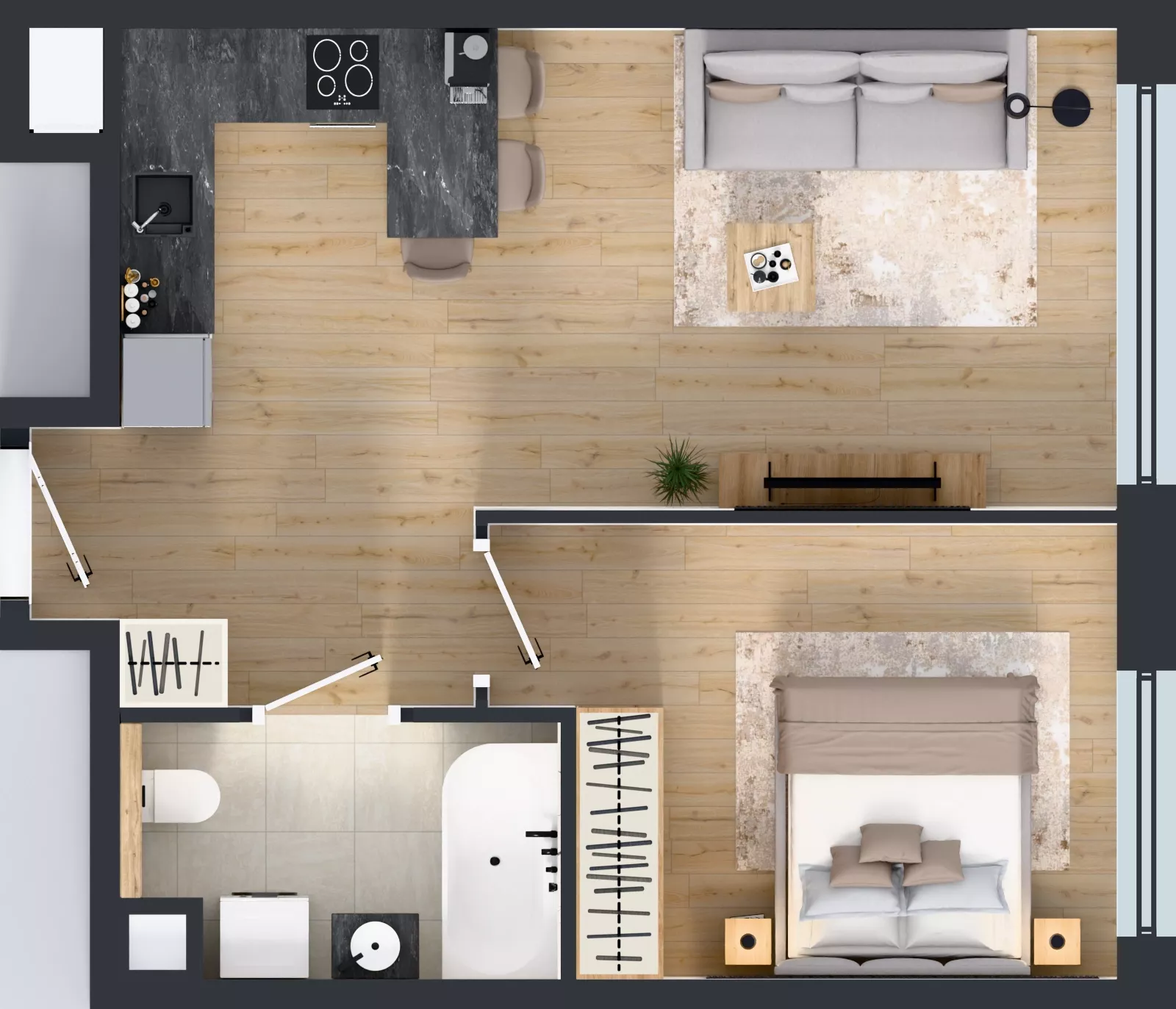 2 pokoje, mieszkanie 42,80 m², piętro 8, oferta nr B.8.2, Żywiecka Vita, Gdańsk, Wrzeszcz, Wrzeszcz Dolny, ul. Żywiecka 2C