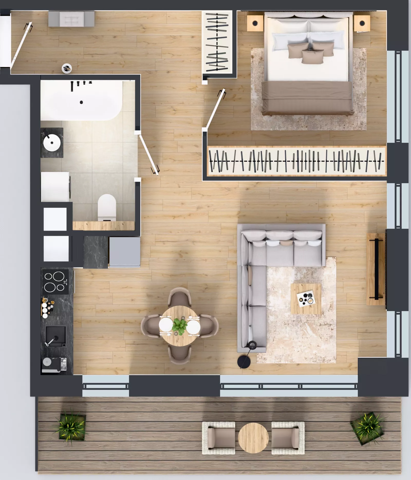 2 pokoje, mieszkanie 46,65 m², piętro 9, oferta nr B.9.3, Żywiecka Vita, Gdańsk, Wrzeszcz, Wrzeszcz Dolny, ul. Żywiecka 2C