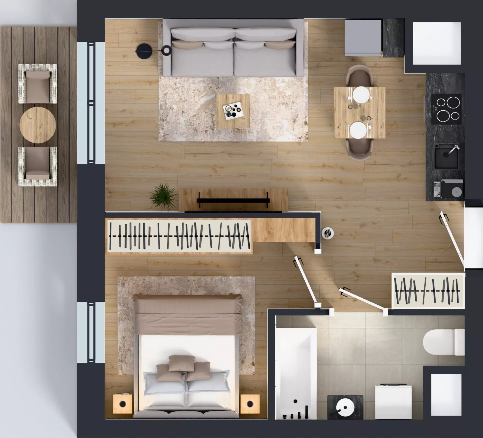 2 pokoje, mieszkanie 36,99 m², piętro 11, oferta nr 2.11.M07, Morska Vita II, Gdynia, Leszczynki, Leszczynki, ul. Działdowska 3A