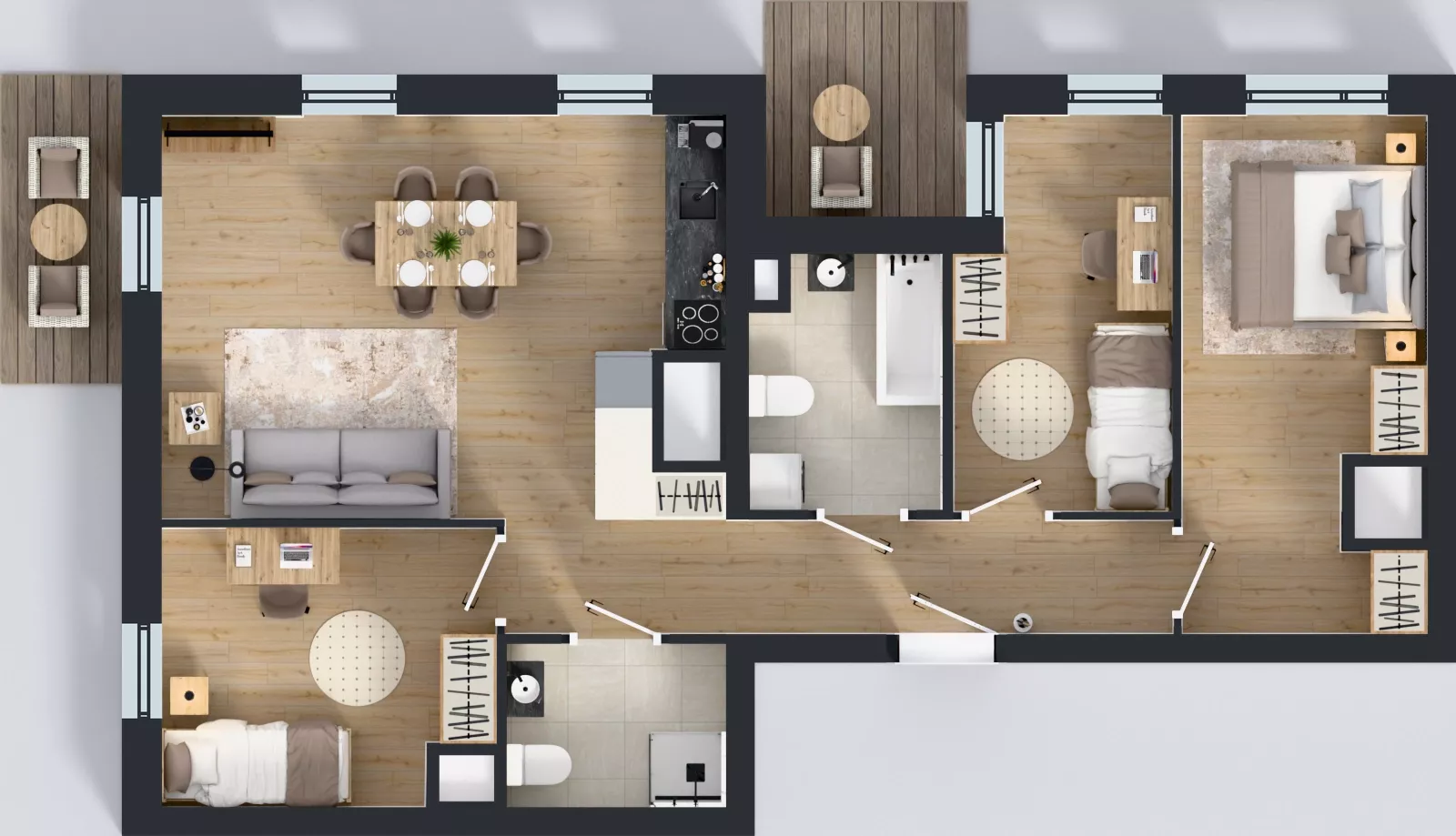 4 pokoje, mieszkanie 74,66 m², piętro 11, oferta nr 2.11.M09, Morska Vita II, Gdynia, Leszczynki, Leszczynki, ul. Działdowska 3A