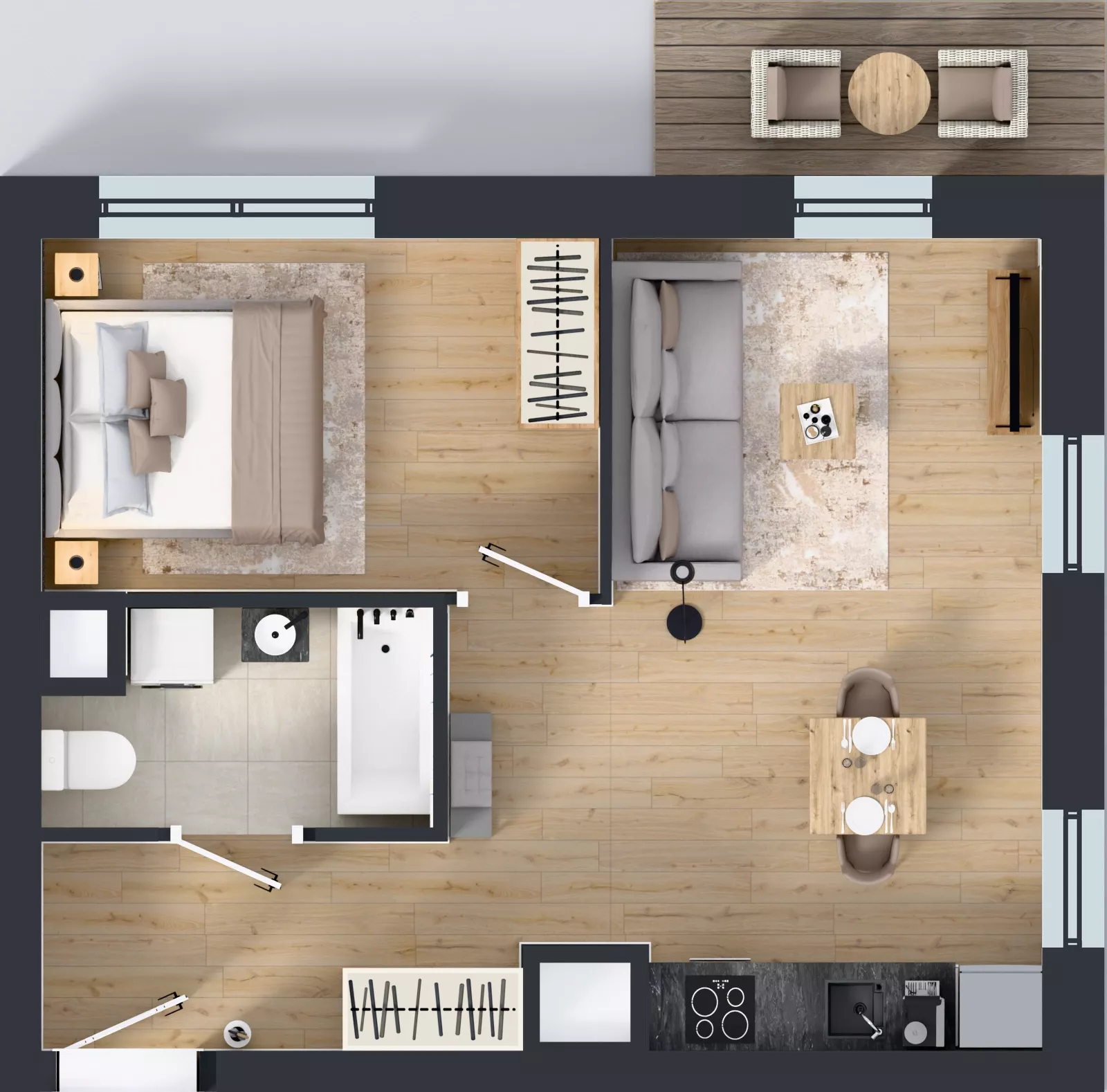 2 pokoje, mieszkanie 40,65 m², piętro 5, oferta nr 2.5.M09, Morska Vita II, Gdynia, Leszczynki, Leszczynki, ul. Działdowska 3A