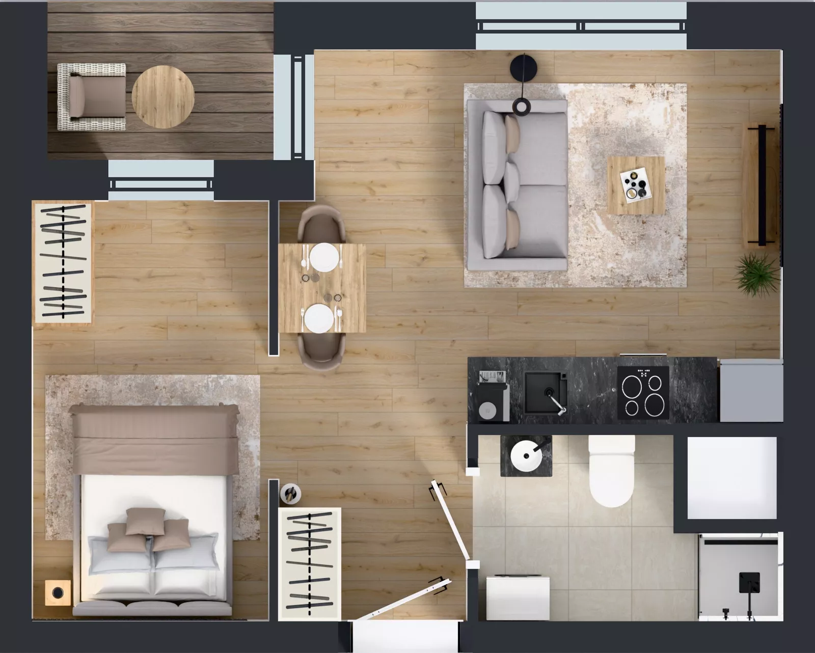 1 pokój, mieszkanie 33,24 m², piętro 6, oferta nr 2.6.M10, Morska Vita II, Gdynia, Leszczynki, Leszczynki, ul. Działdowska 3A