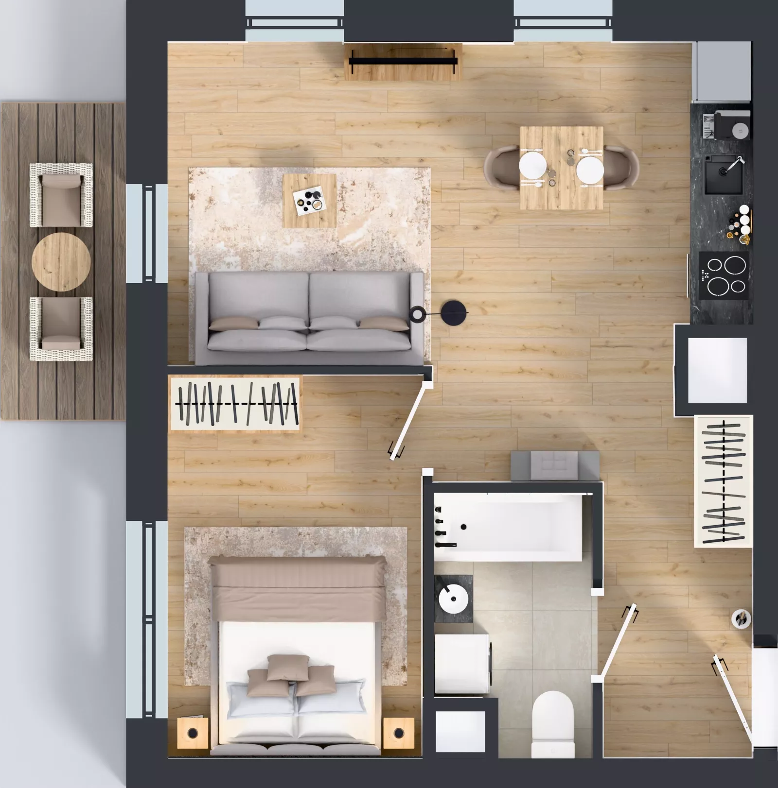 2 pokoje, mieszkanie 41,30 m², piętro 8, oferta nr 2.8.M09, Morska Vita II, Gdynia, Leszczynki, Leszczynki, ul. Działdowska 3A