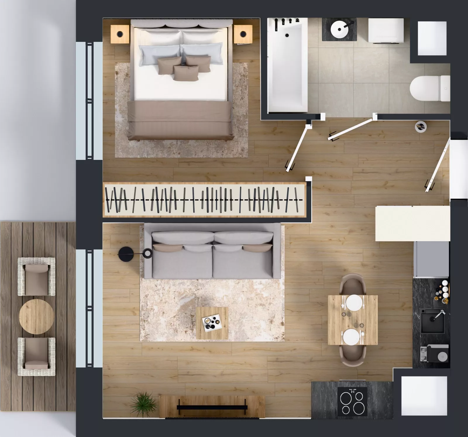 2 pokoje, mieszkanie 38,32 m², piętro 9, oferta nr 2.9.M06, Morska Vita II, Gdynia, Leszczynki, Leszczynki, ul. Działdowska 3A