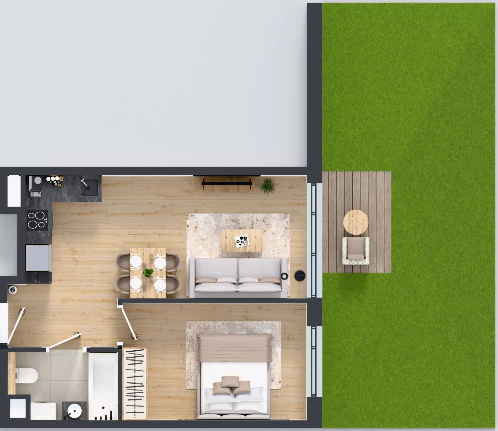 2 pokoje, mieszkanie 38,75 m², parter, oferta nr AA0001, Pilczycka Vita, Wrocław, Pilczyce-Kozanów-Popowice Północne, Pilczyce, ul. Pilczycka 195