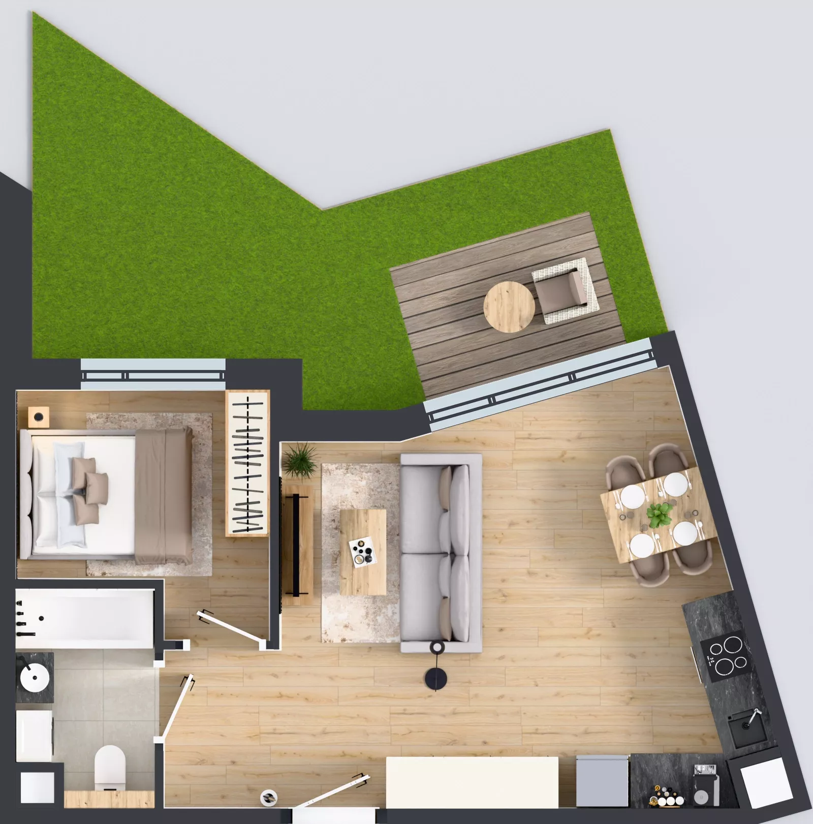 2 pokoje, mieszkanie 37,71 m², parter, oferta nr AA0003, Pilczycka Vita, Wrocław, Pilczyce-Kozanów-Popowice Północne, Pilczyce, ul. Pilczycka 195