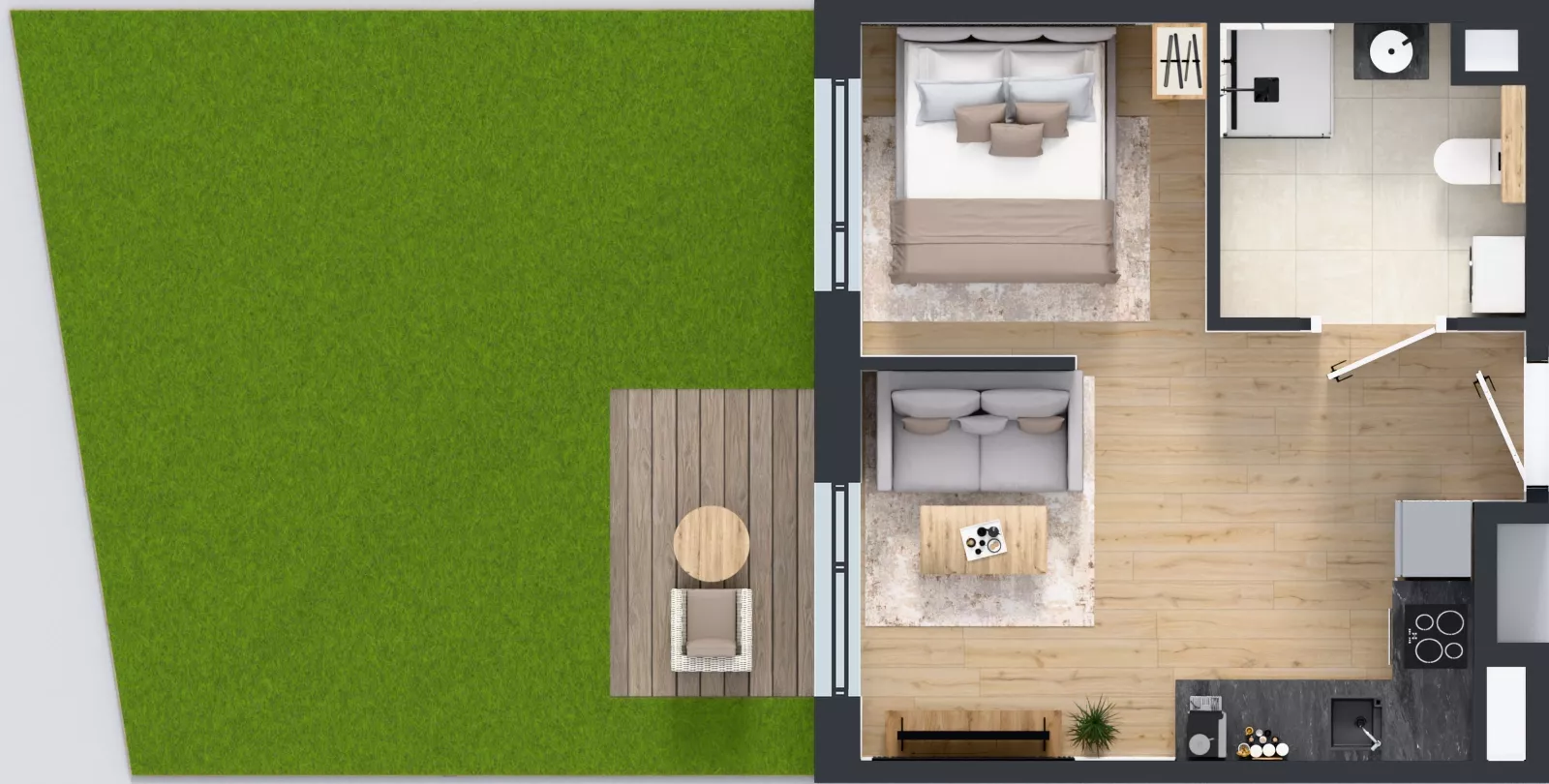 1 pokój, mieszkanie 28,49 m², parter, oferta nr AA0006, Pilczycka Vita, Wrocław, Pilczyce-Kozanów-Popowice Północne, Pilczyce, ul. Pilczycka 195