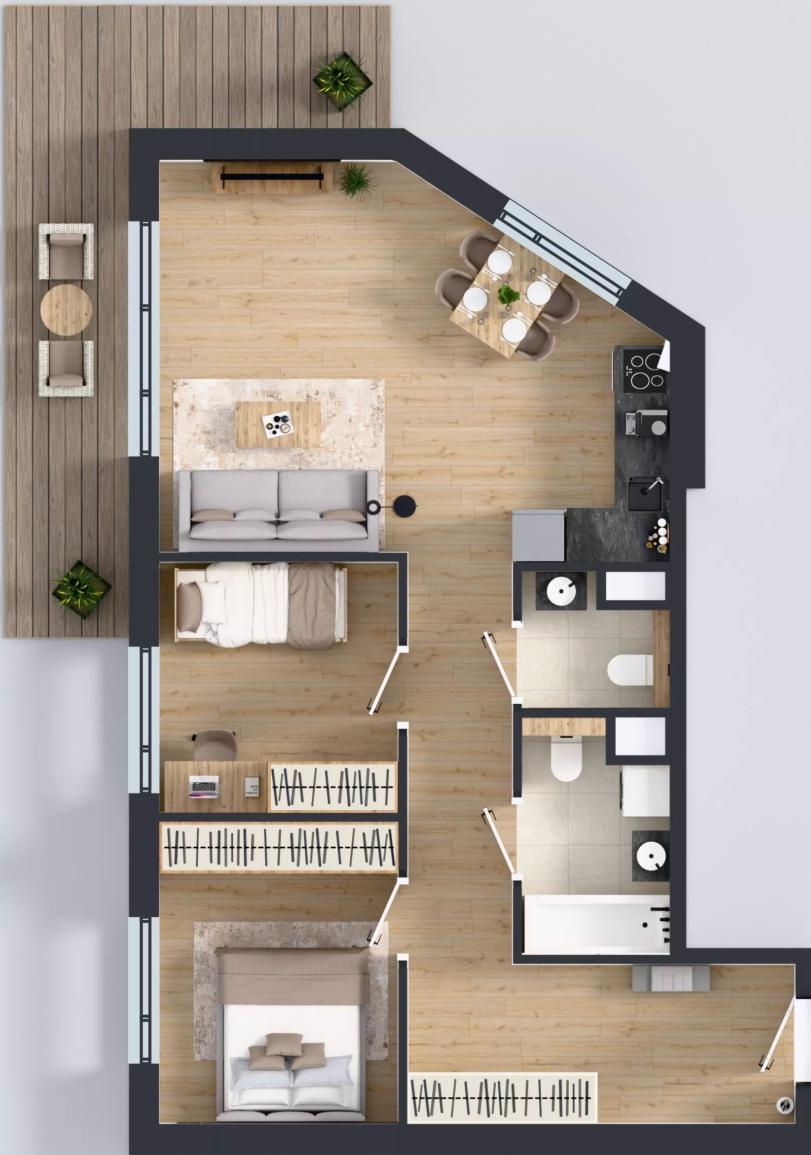 3 pokoje, mieszkanie 61,71 m², piętro 1, oferta nr AA0103, Pilczycka Vita, Wrocław, Pilczyce-Kozanów-Popowice Północne, Pilczyce, ul. Pilczycka 195