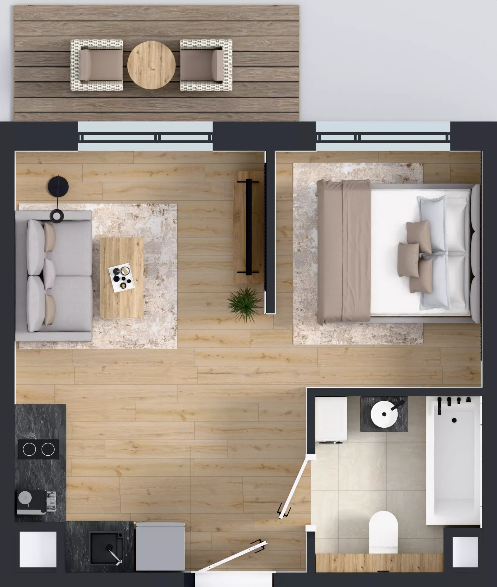 1 pokój, mieszkanie 28,99 m², piętro 1, oferta nr AA0105, Pilczycka Vita, Wrocław, Pilczyce-Kozanów-Popowice Północne, Pilczyce, ul. Pilczycka 195