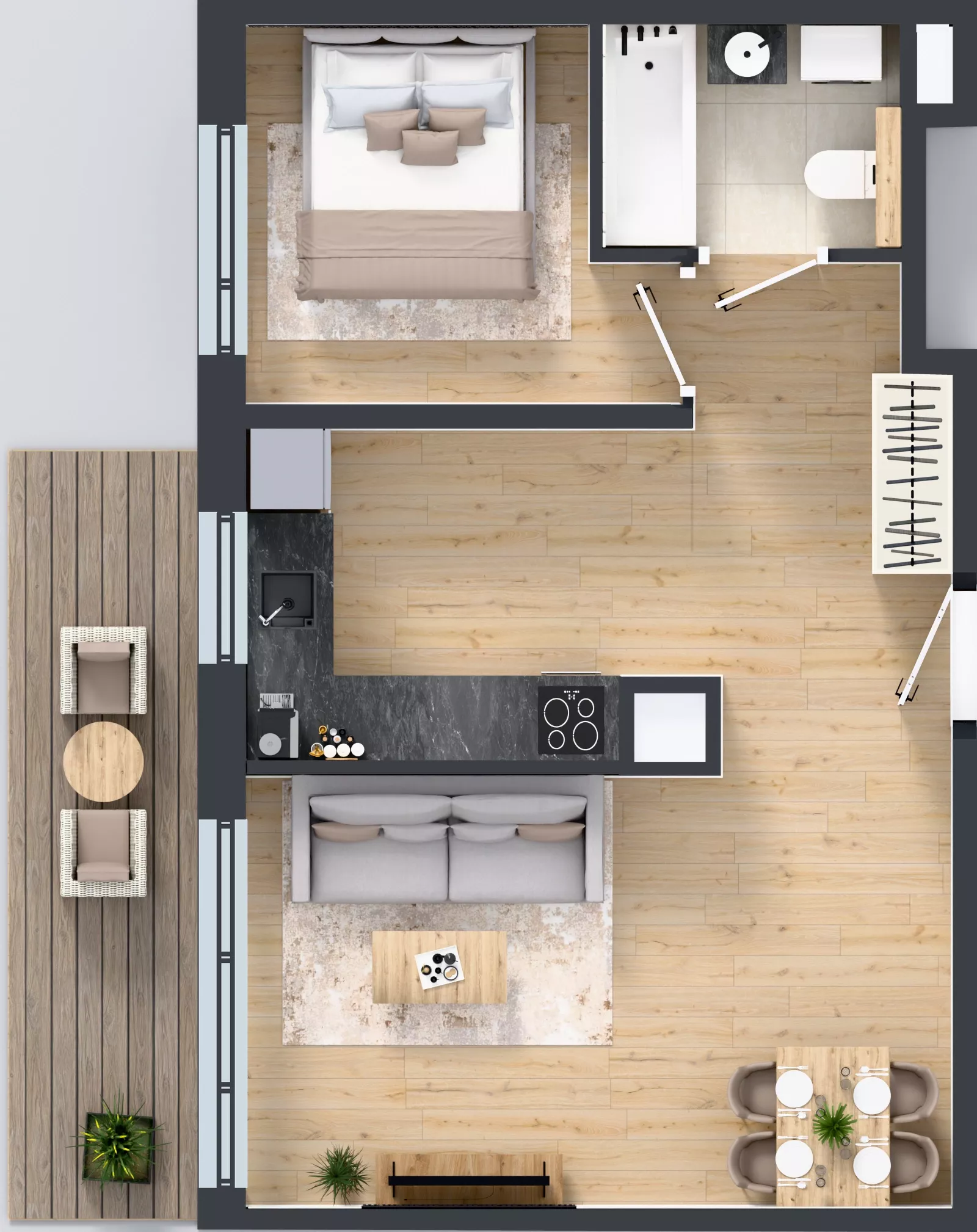 2 pokoje, mieszkanie 42,91 m², piętro 1, oferta nr AA0108, Pilczycka Vita, Wrocław, Pilczyce-Kozanów-Popowice Północne, Pilczyce, ul. Pilczycka 195