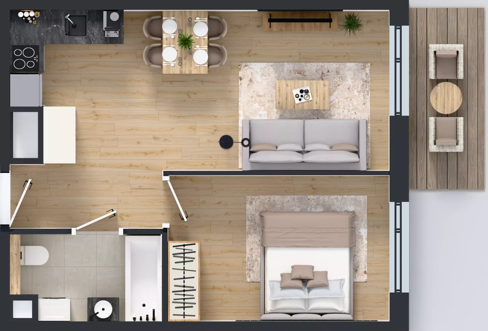2 pokoje, mieszkanie 39,21 m², piętro 1, oferta nr AA0112, Pilczycka Vita, Wrocław, Pilczyce-Kozanów-Popowice Północne, Pilczyce, ul. Pilczycka 195