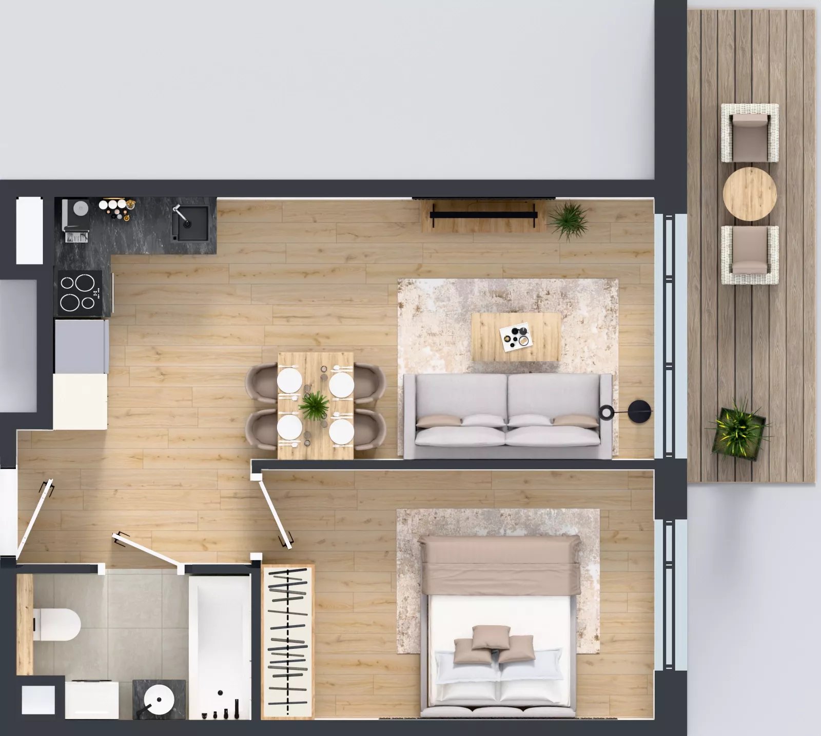 2 pokoje, mieszkanie 38,81 m², piętro 2, oferta nr AA0201, Pilczycka Vita, Wrocław, Pilczyce-Kozanów-Popowice Północne, Pilczyce, ul. Pilczycka 195