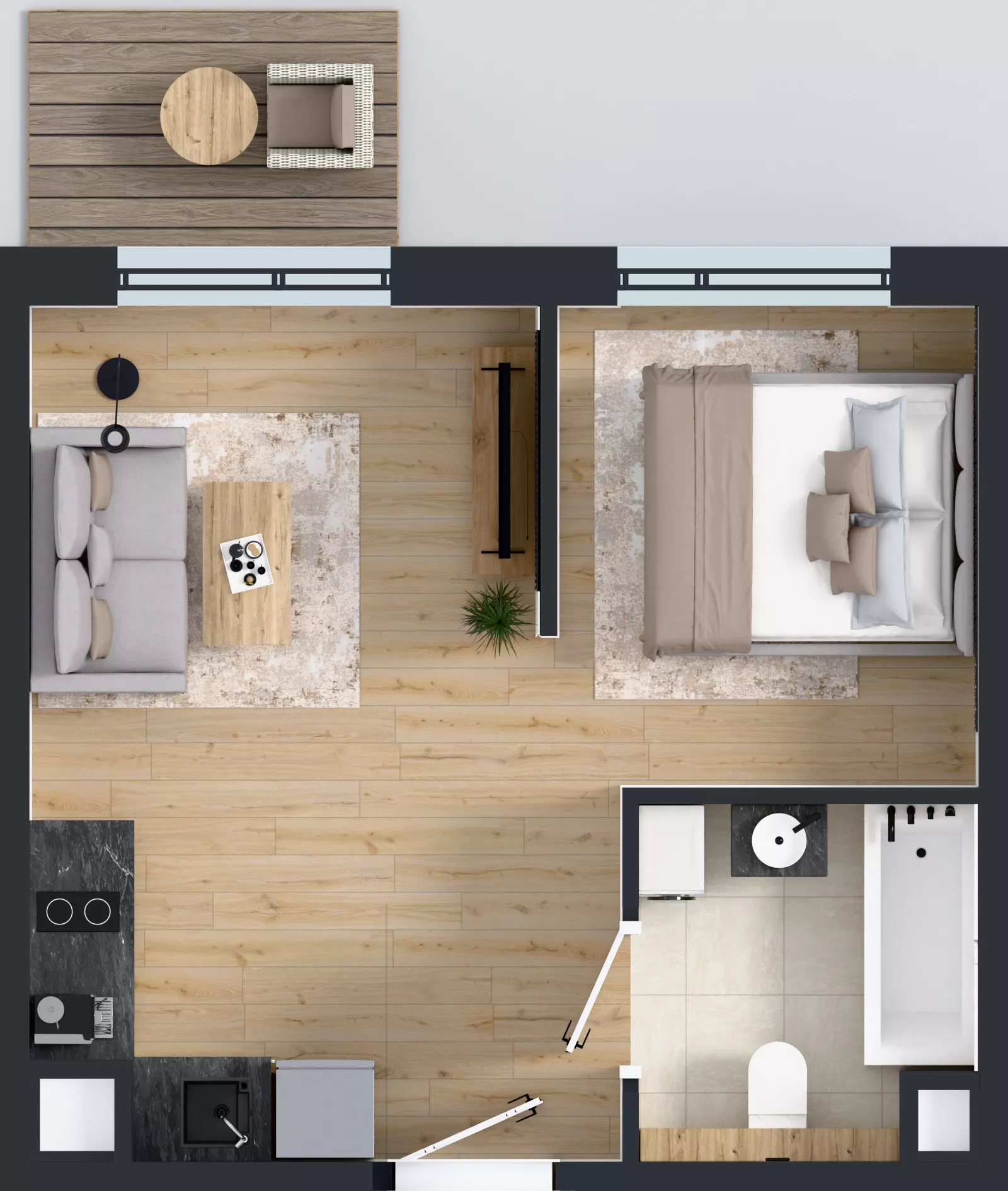 1 pokój, mieszkanie 28,99 m², piętro 2, oferta nr AA0206, Pilczycka Vita, Wrocław, Pilczyce-Kozanów-Popowice Północne, Pilczyce, ul. Pilczycka 195