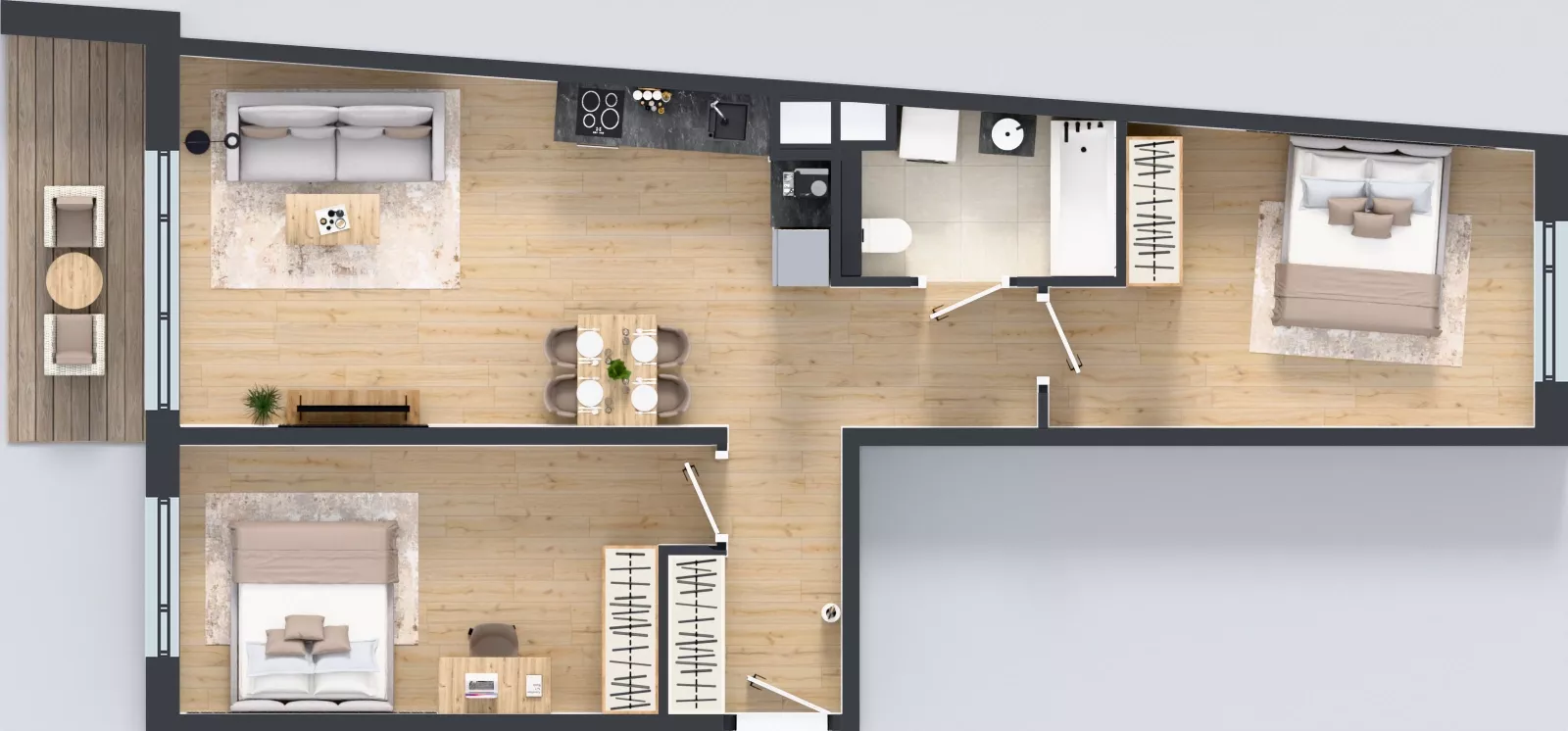 3 pokoje, mieszkanie 66,41 m², piętro 2, oferta nr AA0209, Pilczycka Vita, Wrocław, Pilczyce-Kozanów-Popowice Północne, Pilczyce, ul. Pilczycka 195