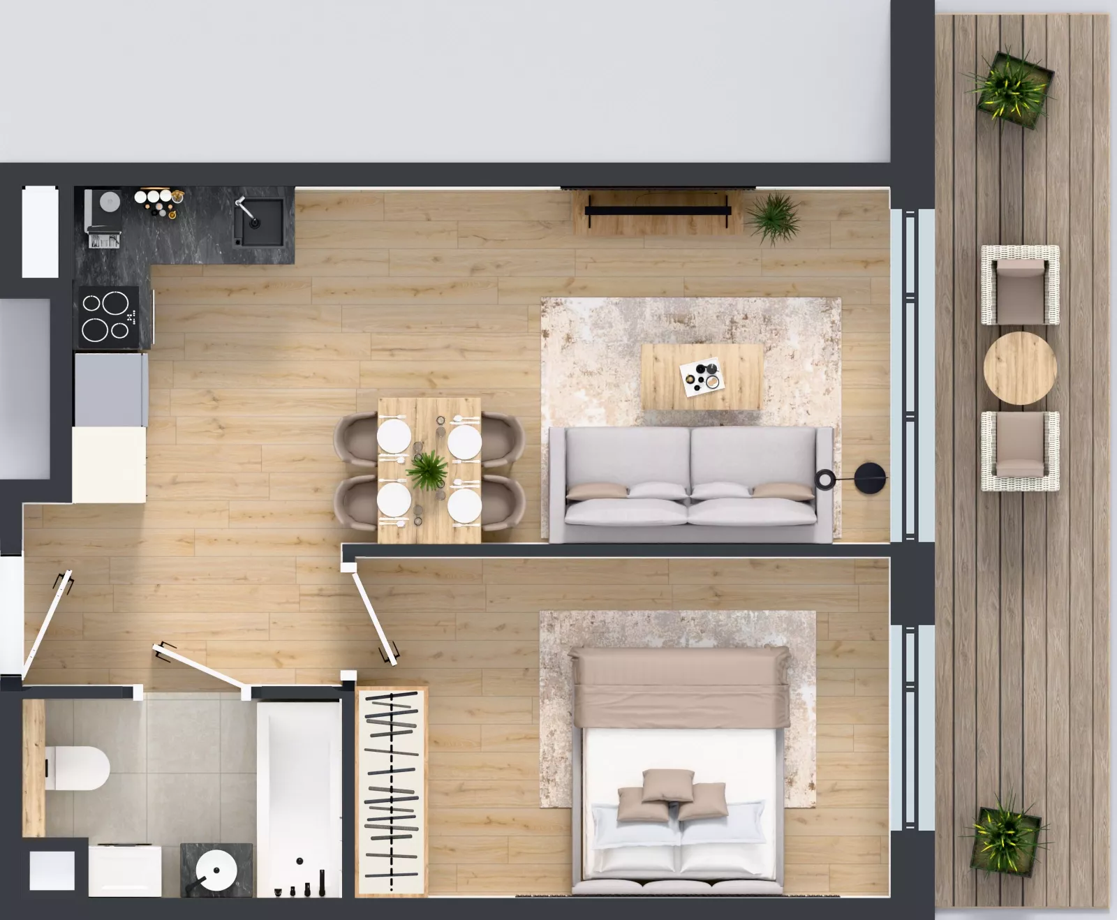 2 pokoje, mieszkanie 38,81 m², piętro 3, oferta nr AA0301, Pilczycka Vita, Wrocław, Pilczyce-Kozanów-Popowice Północne, Pilczyce, ul. Pilczycka 195