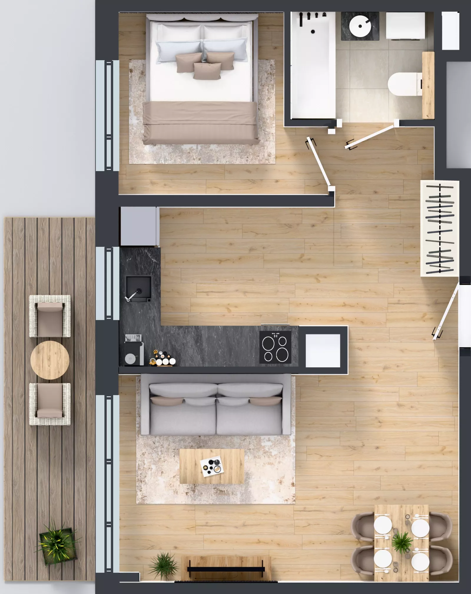 2 pokoje, mieszkanie 42,91 m², piętro 3, oferta nr AA0308, Pilczycka Vita, Wrocław, Pilczyce-Kozanów-Popowice Północne, Pilczyce, ul. Pilczycka 195