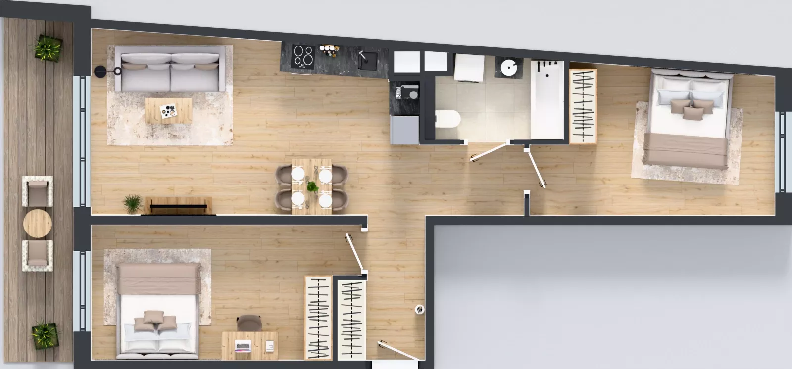 3 pokoje, mieszkanie 66,41 m², piętro 3, oferta nr AA0309, Pilczycka Vita, Wrocław, Pilczyce-Kozanów-Popowice Północne, Pilczyce, ul. Pilczycka 195