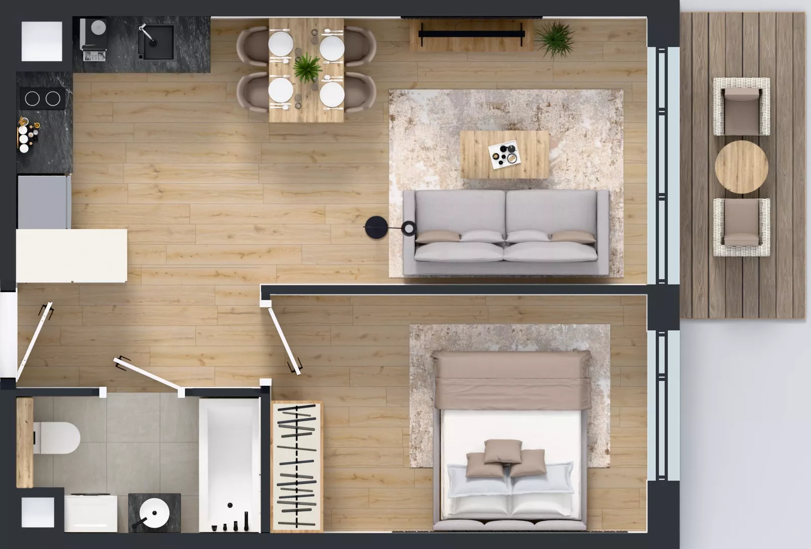 2 pokoje, mieszkanie 39,50 m², piętro 3, oferta nr AA0310, Pilczycka Vita, Wrocław, Pilczyce-Kozanów-Popowice Północne, Pilczyce, ul. Pilczycka 195