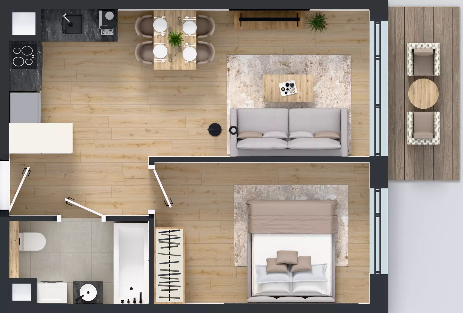 2 pokoje, mieszkanie 39,48 m², piętro 3, oferta nr AA0311, Pilczycka Vita, Wrocław, Pilczyce-Kozanów-Popowice Północne, Pilczyce, ul. Pilczycka 195