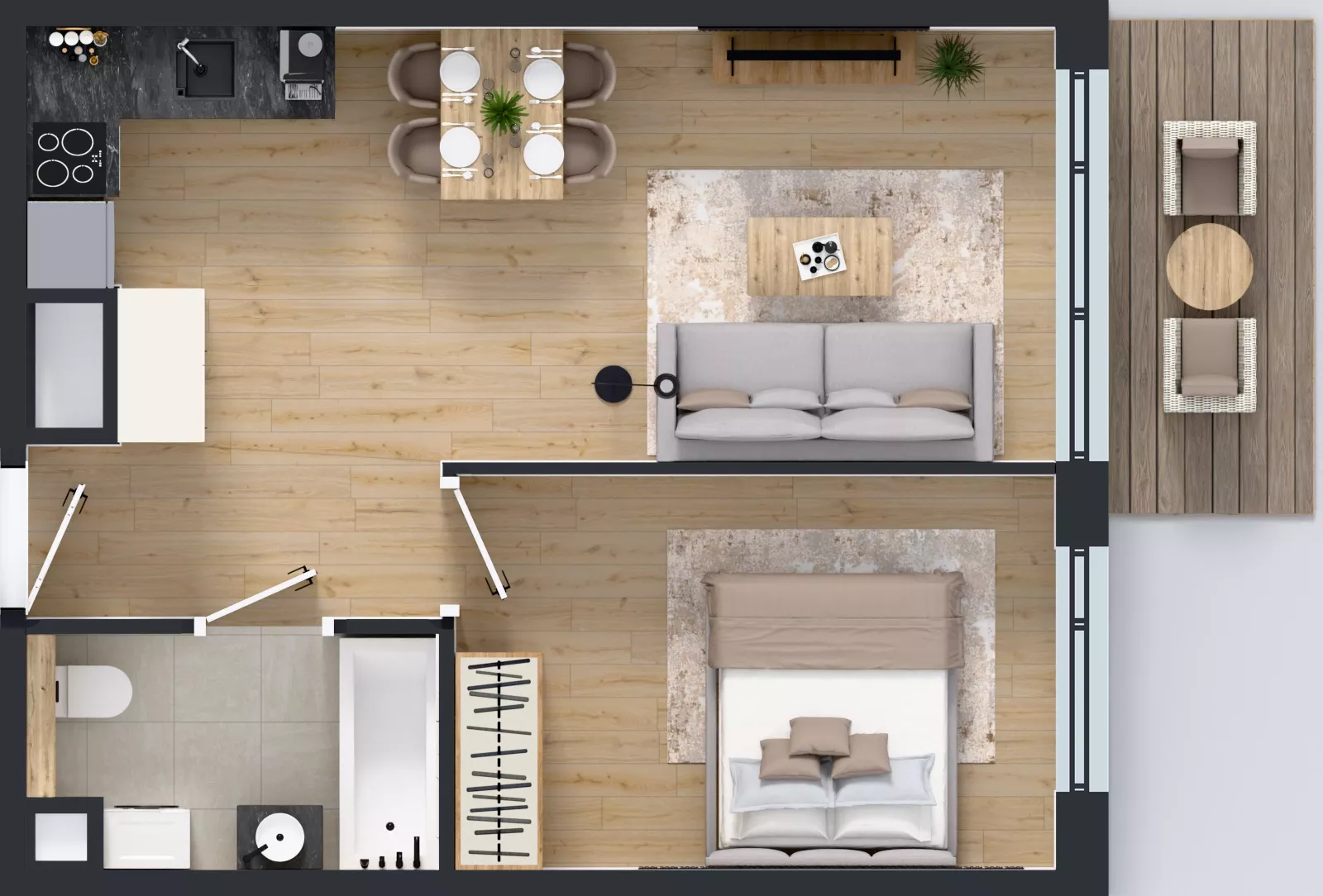 2 pokoje, mieszkanie 39,21 m², piętro 3, oferta nr AA0312, Pilczycka Vita, Wrocław, Pilczyce-Kozanów-Popowice Północne, Pilczyce, ul. Pilczycka 195