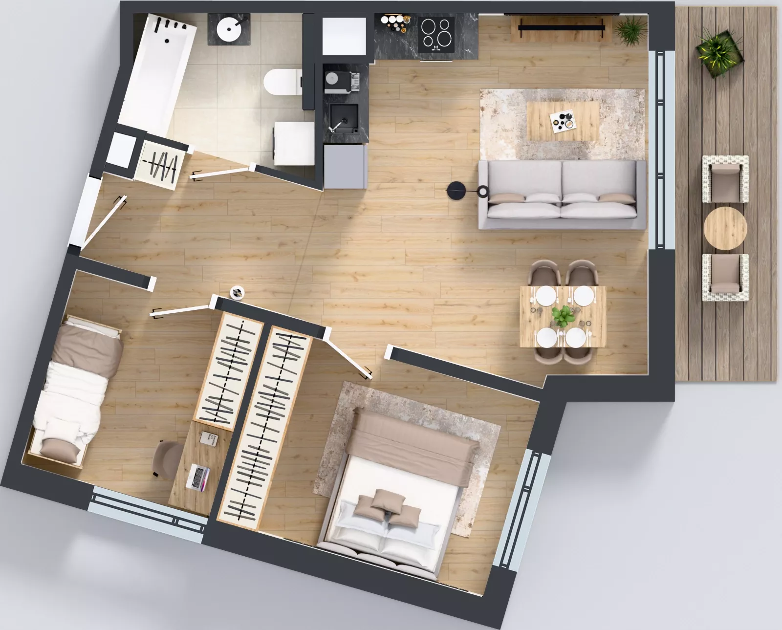 3 pokoje, mieszkanie 49,69 m², piętro 4, oferta nr AA0402, Pilczycka Vita, Wrocław, Pilczyce-Kozanów-Popowice Północne, Pilczyce, ul. Pilczycka 195
