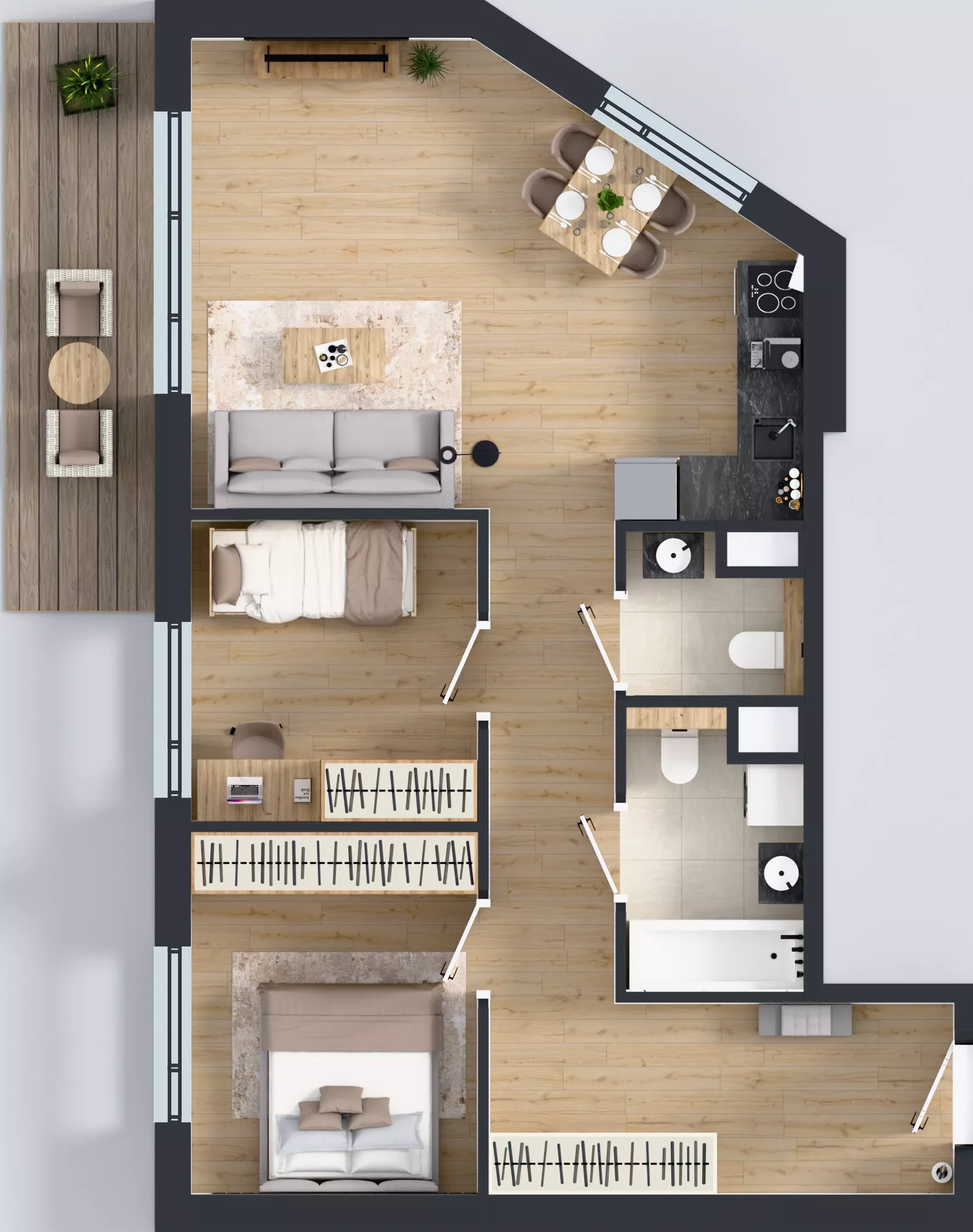 3 pokoje, mieszkanie 61,71 m², piętro 4, oferta nr AA0403, Pilczycka Vita, Wrocław, Pilczyce-Kozanów-Popowice Północne, Pilczyce, ul. Pilczycka 195