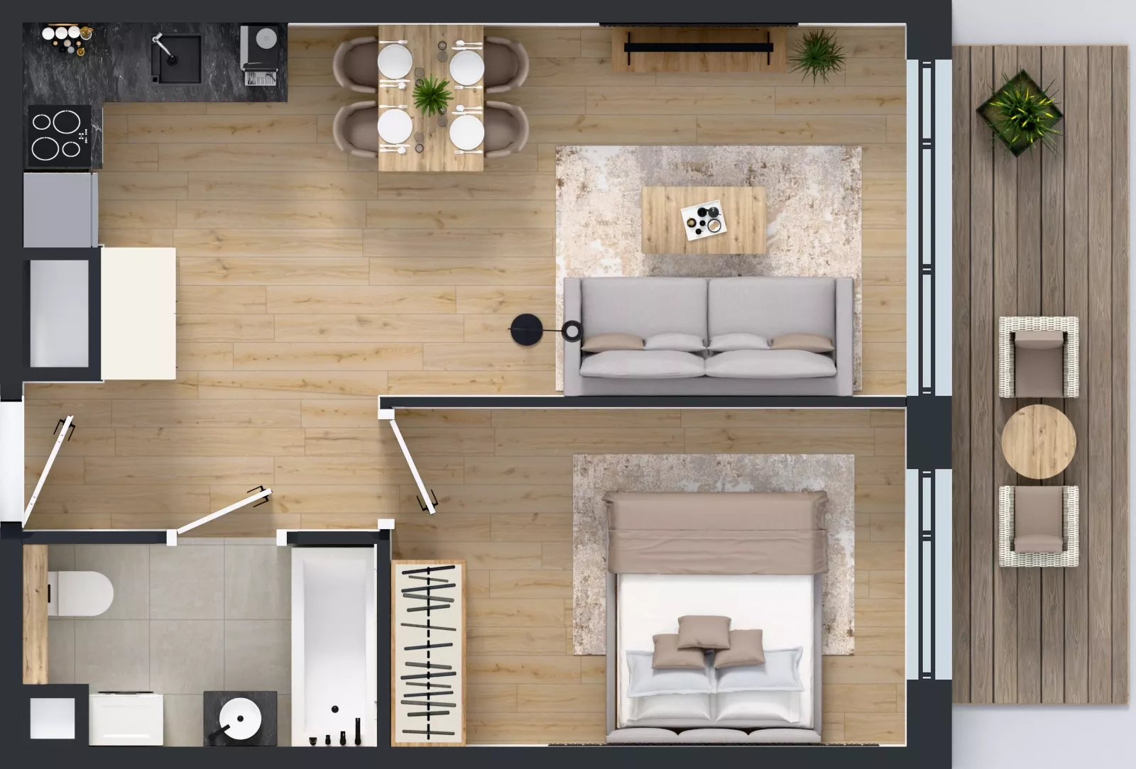 2 pokoje, mieszkanie 39,21 m², piętro 4, oferta nr AA0412, Pilczycka Vita, Wrocław, Pilczyce-Kozanów-Popowice Północne, Pilczyce, ul. Pilczycka 195