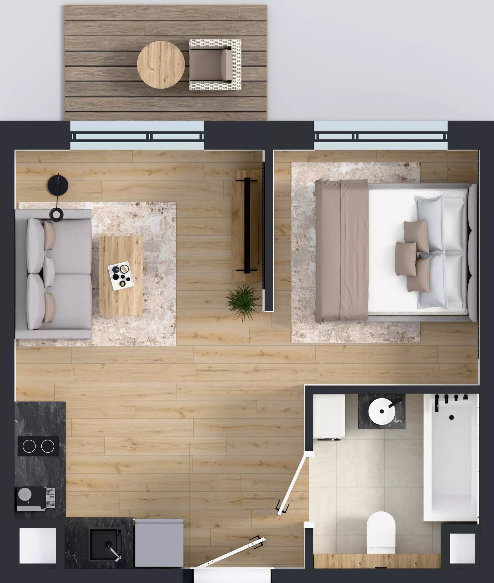 1 pokój, mieszkanie 29,05 m², piętro 1, oferta nr AB0104, Pilczycka Vita, Wrocław, Pilczyce-Kozanów-Popowice Północne, Pilczyce, ul. Pilczycka 195