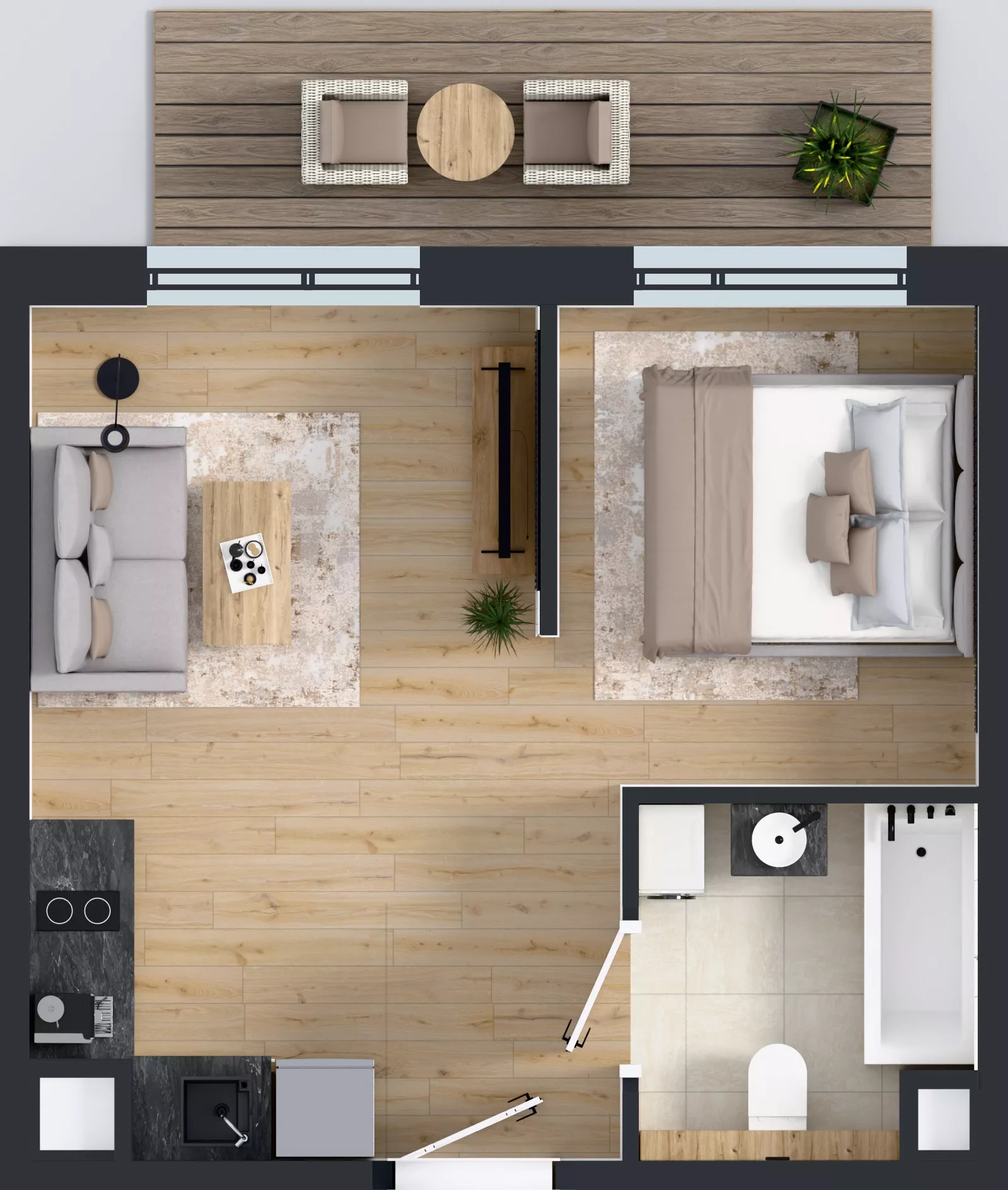 1 pokój, mieszkanie 29,05 m², piętro 2, oferta nr AB0204, Pilczycka Vita, Wrocław, Pilczyce-Kozanów-Popowice Północne, Pilczyce, ul. Pilczycka 195