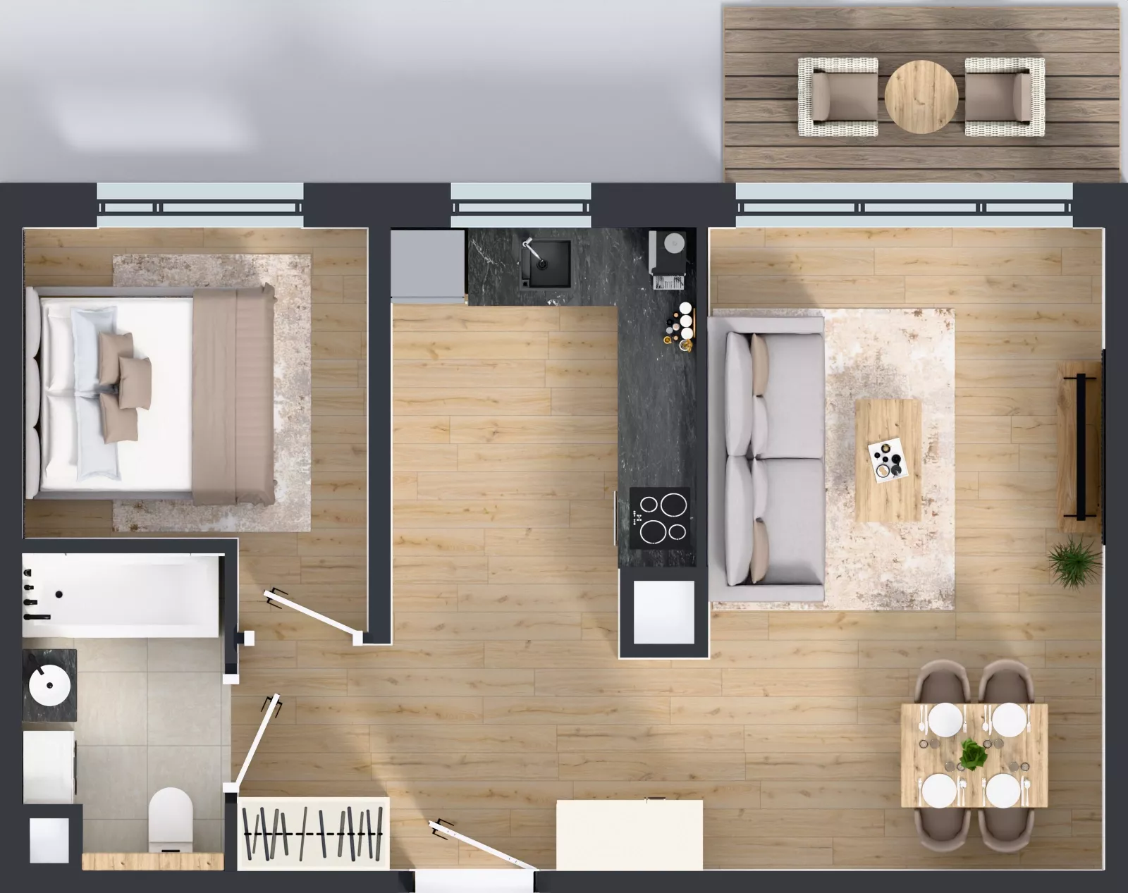 2 pokoje, mieszkanie 43,74 m², piętro 2, oferta nr AB0207, Pilczycka Vita, Wrocław, Pilczyce-Kozanów-Popowice Północne, Pilczyce, ul. Pilczycka 195