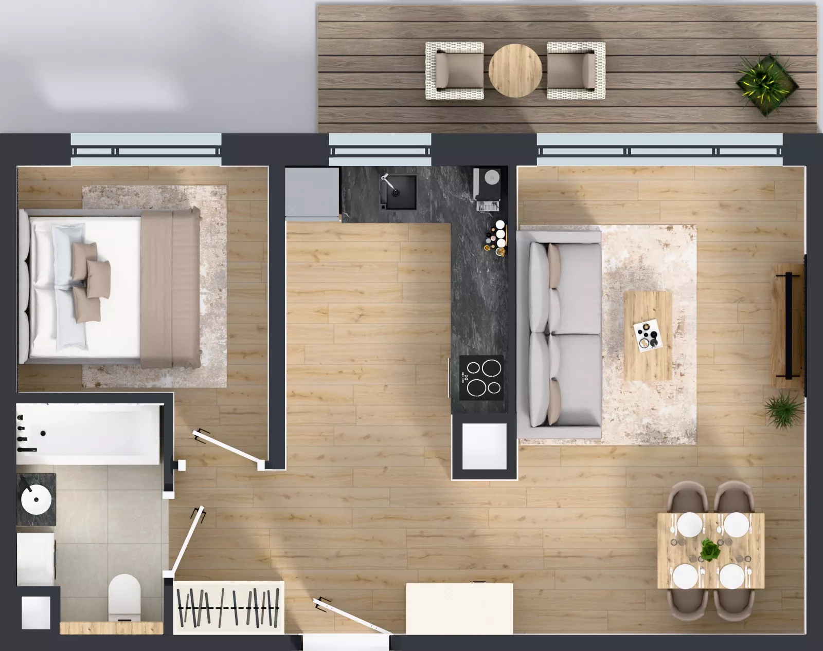 2 pokoje, mieszkanie 43,74 m², piętro 3, oferta nr AB0307, Pilczycka Vita, Wrocław, Pilczyce-Kozanów-Popowice Północne, Pilczyce, ul. Pilczycka 195